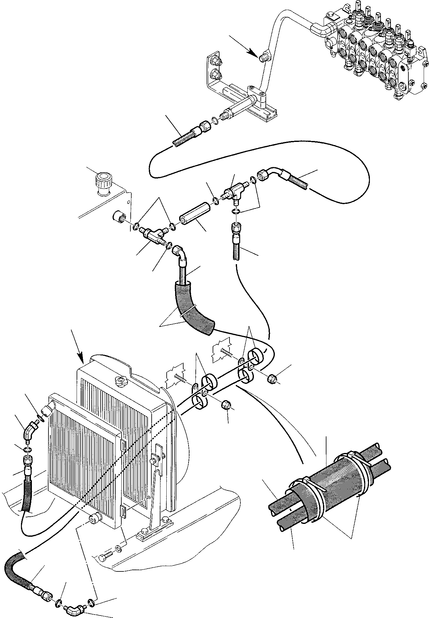 Part 37. HYDRAULIC PIPING (OIL COOLER AND RETURN LINE) (2/2) [6530]