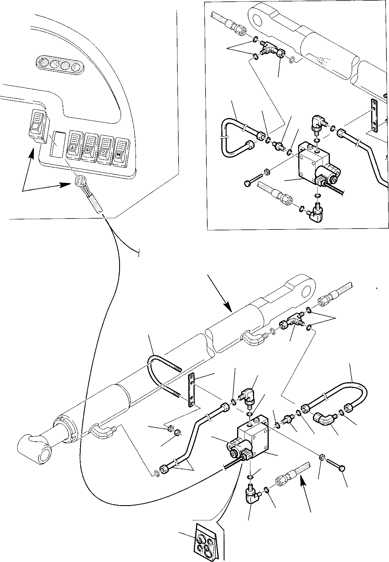 Part 49. HYDRAULIC PIPING (SHOVEL TIPPING CYLINDER) (ELECTRIC SAFETY VALVE) [6655]