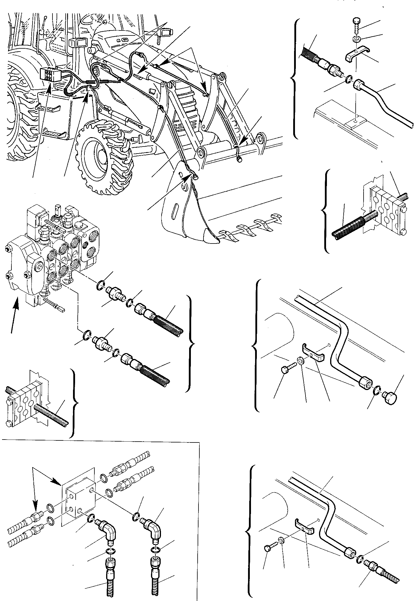 Part 50. HYDRAULIC PIPING (BUCKET - 4 IN 1 CYLINDER LINE) (1/2) [6660]