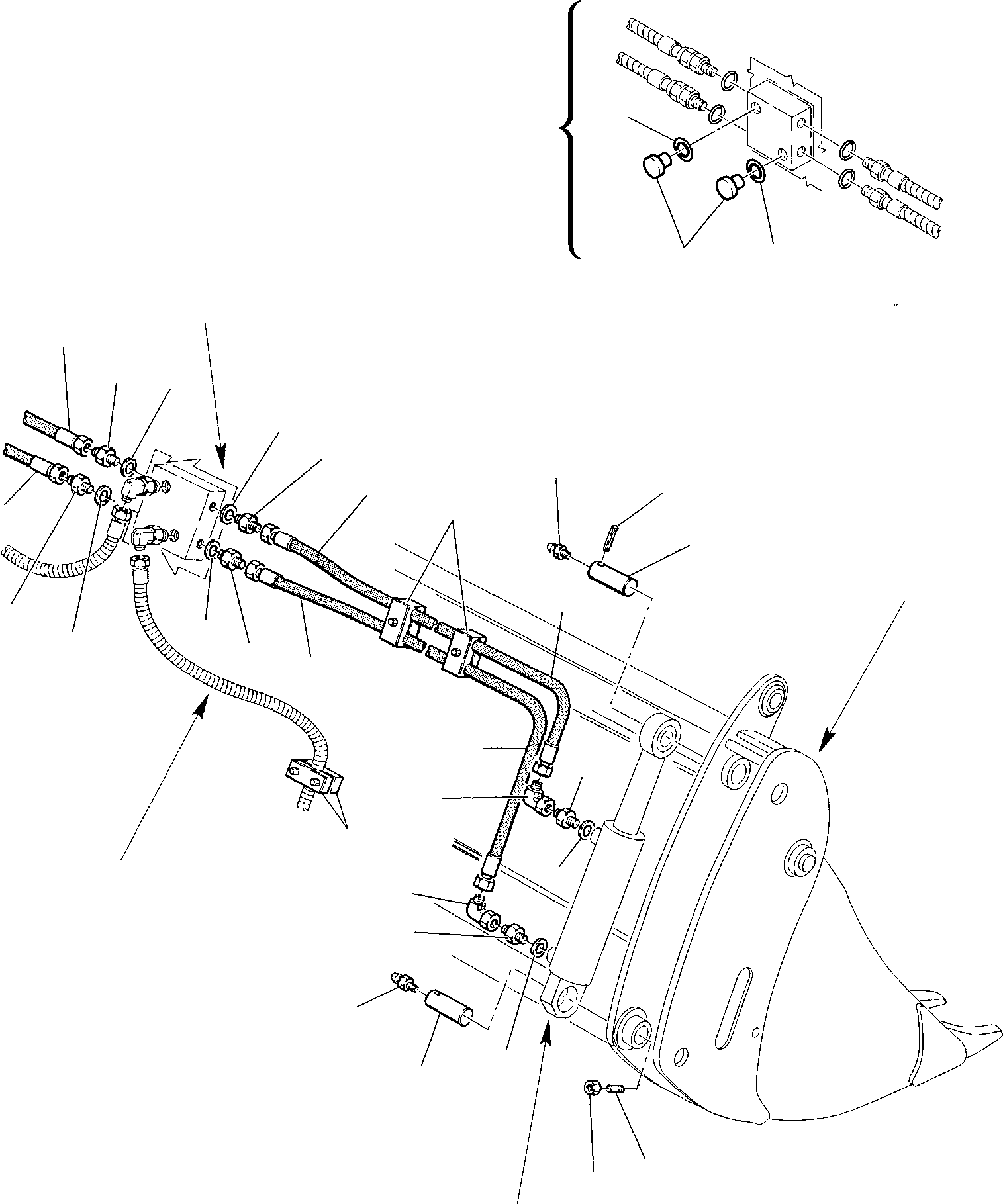 Part 51. HYDRAULIC PIPING (BUCKET - 4 IN 1 CYLINDER LINE) (2/2) [6670]