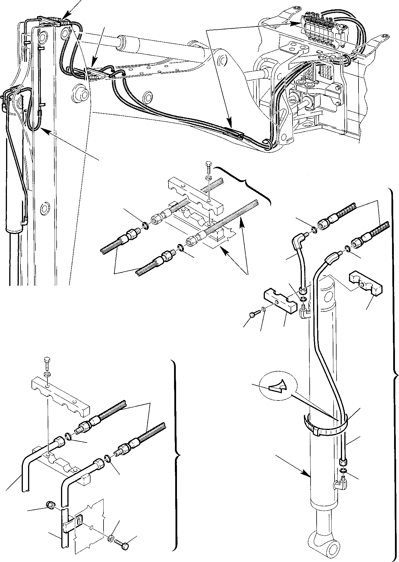 Part 63. HYDRAULIC PIPING (BUCKET CYLINDER LINE) (FOR JIG ARM) [6770]