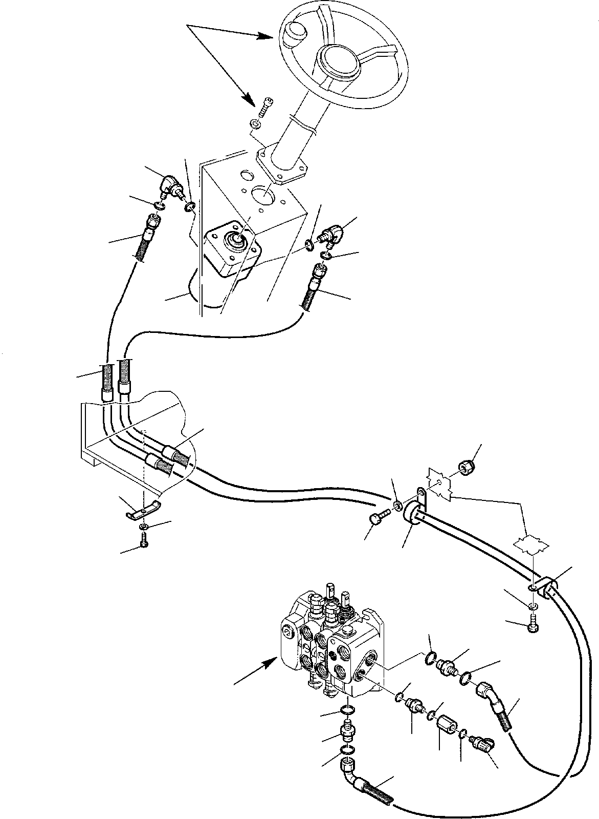 Part 38. HYDRAULIC PIPING (STEERING LINE) (1/2) [6550]