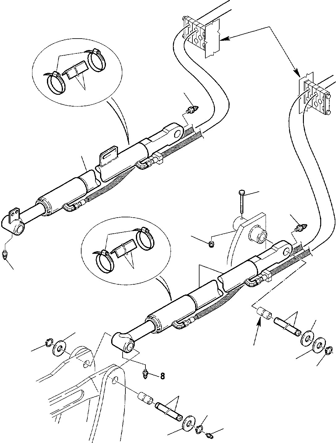 Part 46. HYDRAULIC PIPING (SHOVEL TIPPING CYLINDER LINE) (2/2) [6640]