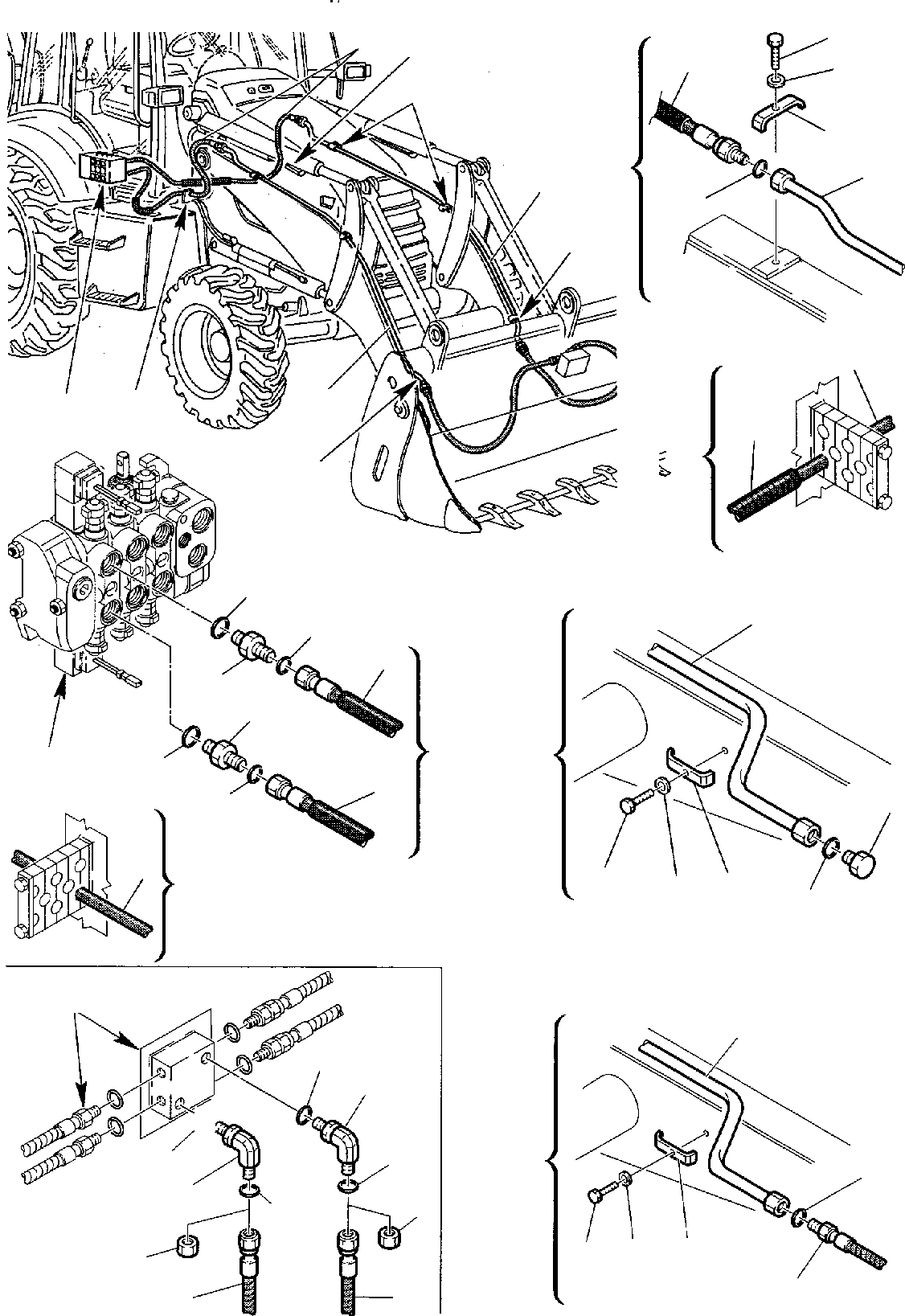 Part 50. HYDRAULIC PIPING (BUCKET - 4 IN 1 CYLINDER LINE) (1/2) [6660]