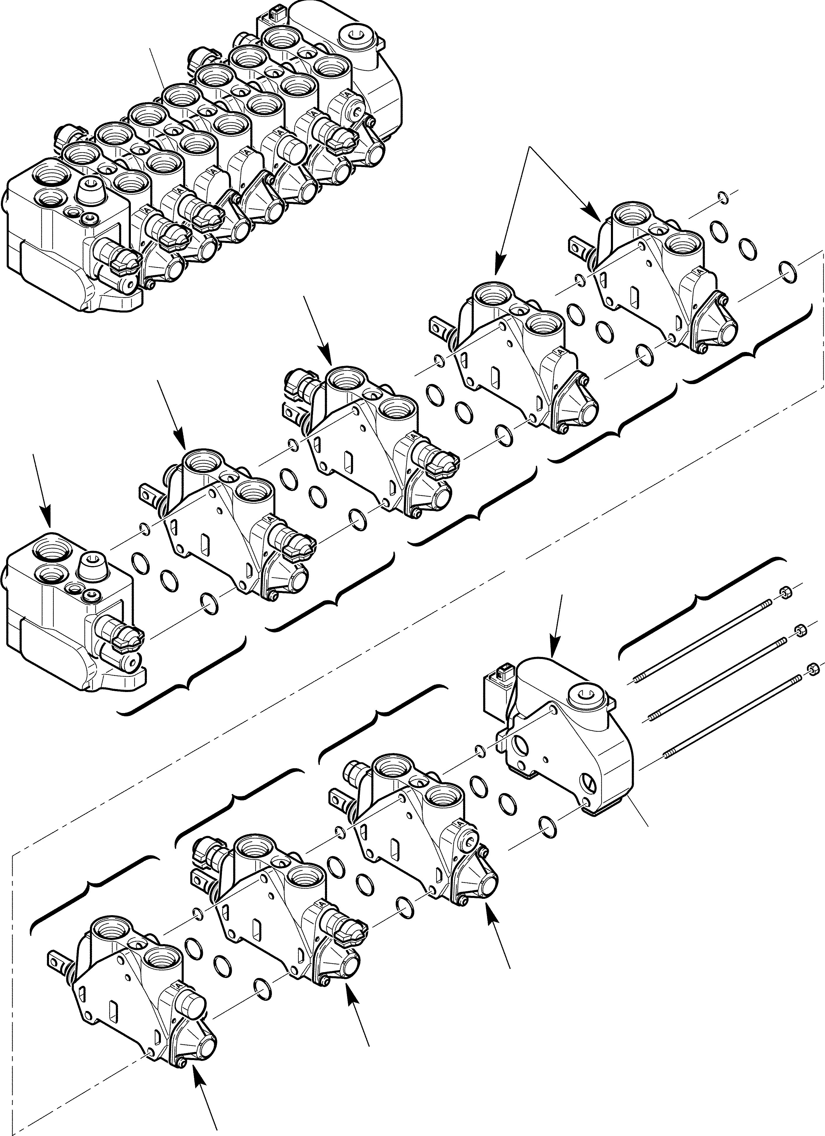 Part 34. CONTROL VALVE (7 SECTIONS) (FOR JIG ARM) (2/2) [6361]