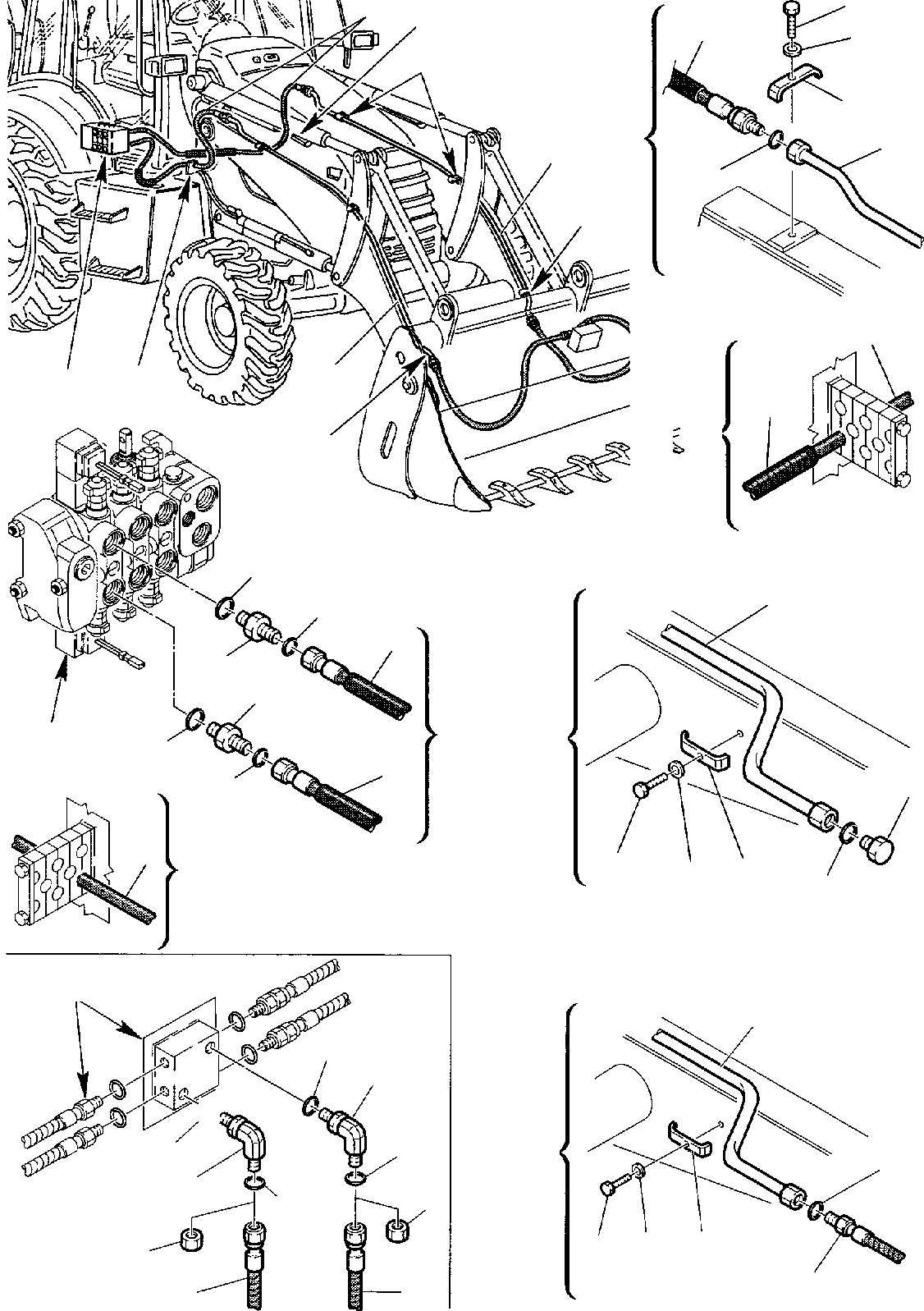 Part 61. HYDRAULIC PIPING (BUCKET - 4 IN 1 CYLINDER LINE) (1/2) [6660]