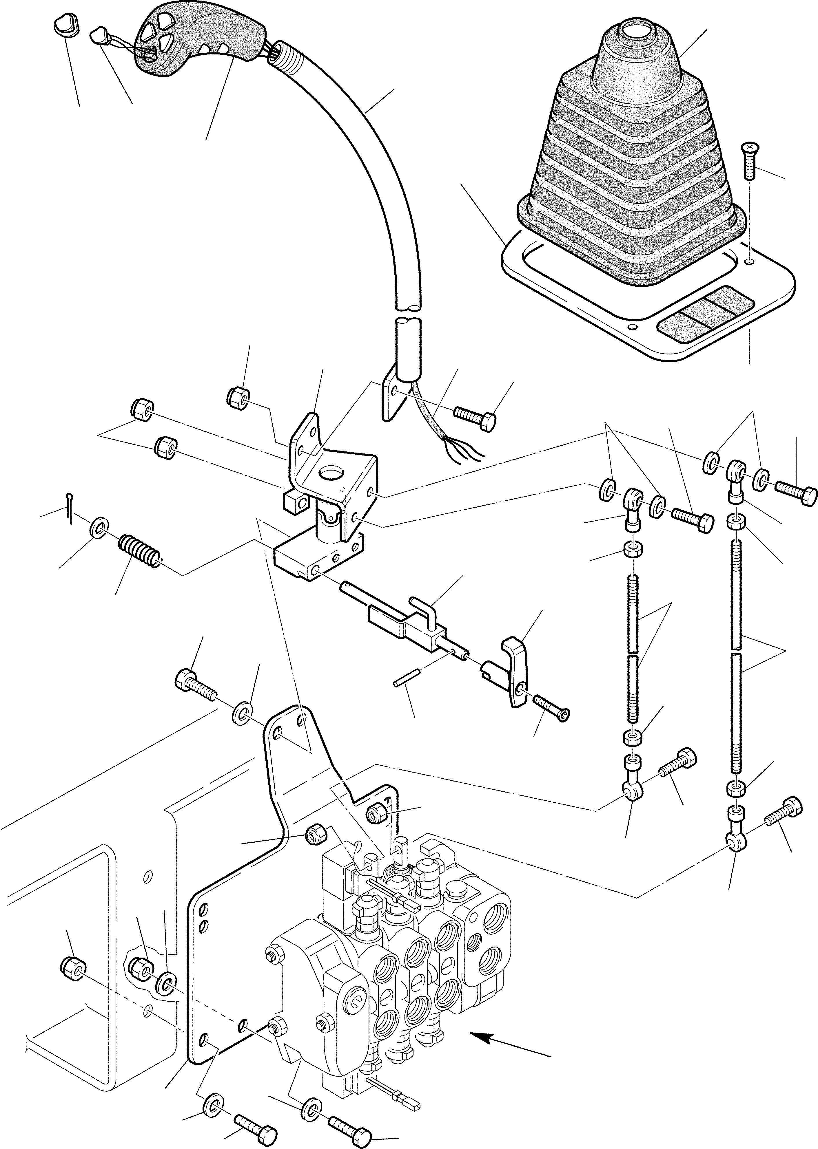 WB91R_2D B06018 HOVEL CONTROL LEVER (BUCKET 4/1)