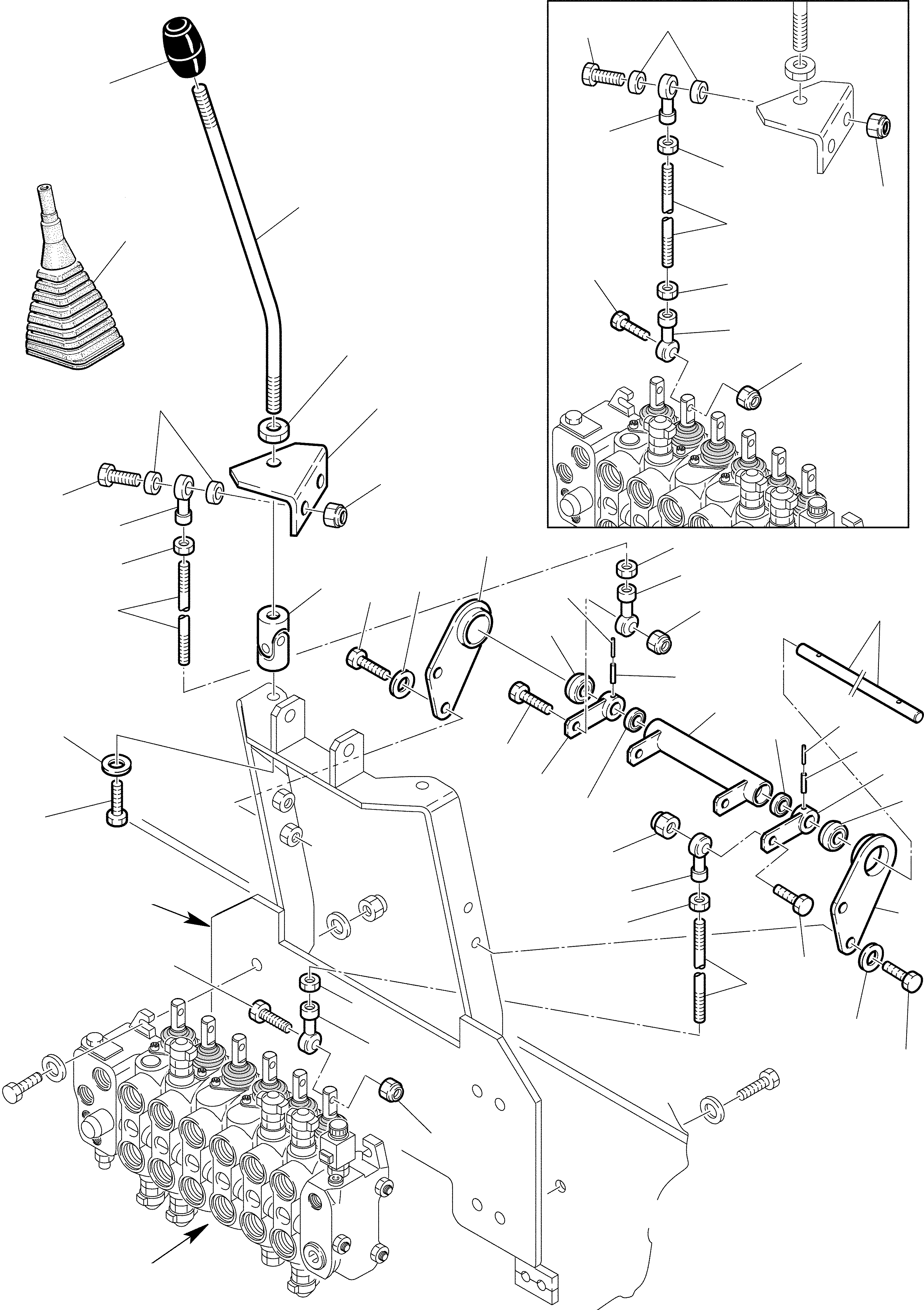 Part 9. BACKHOE CONTROL LEVERS - KOMATSU LAYOUT CONTROL (1/2) [4420]