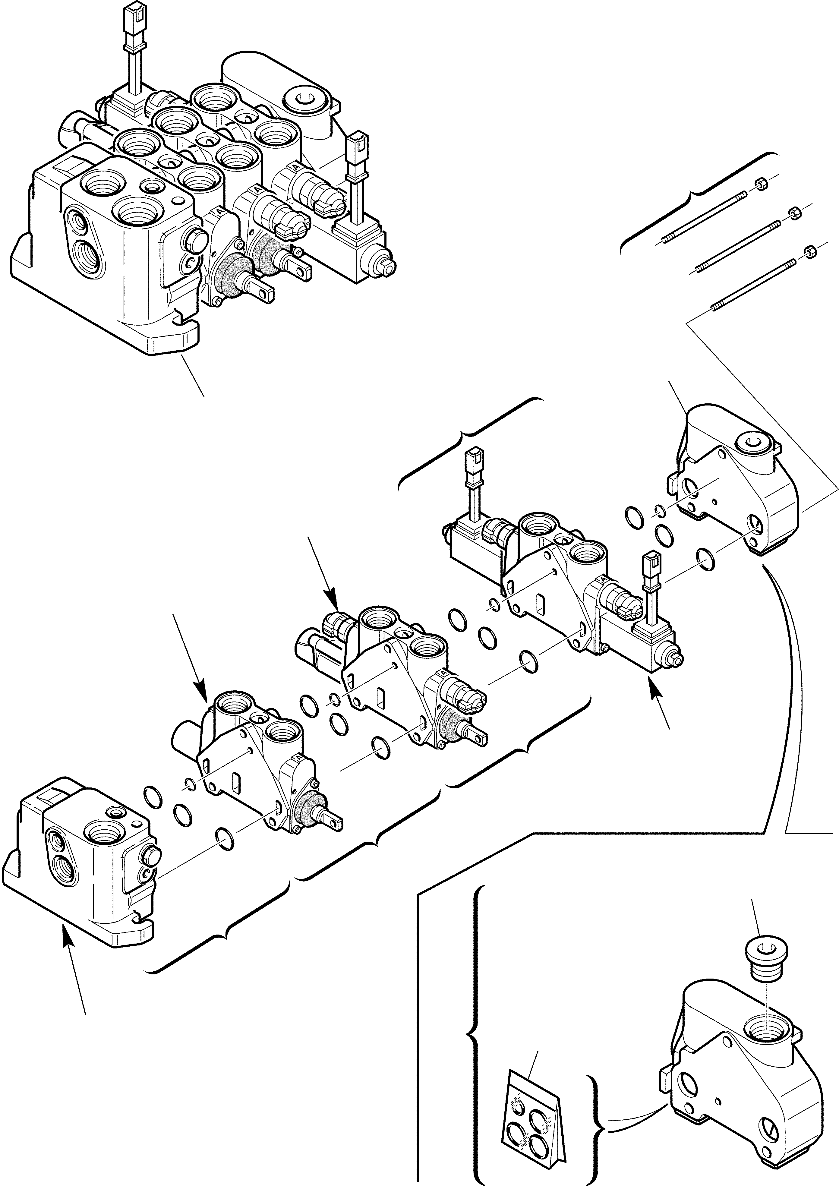 Part 13. SHOVEL CONTROL VALVE (FOR BUCKET 4 IN 1) (1/5) [6140]