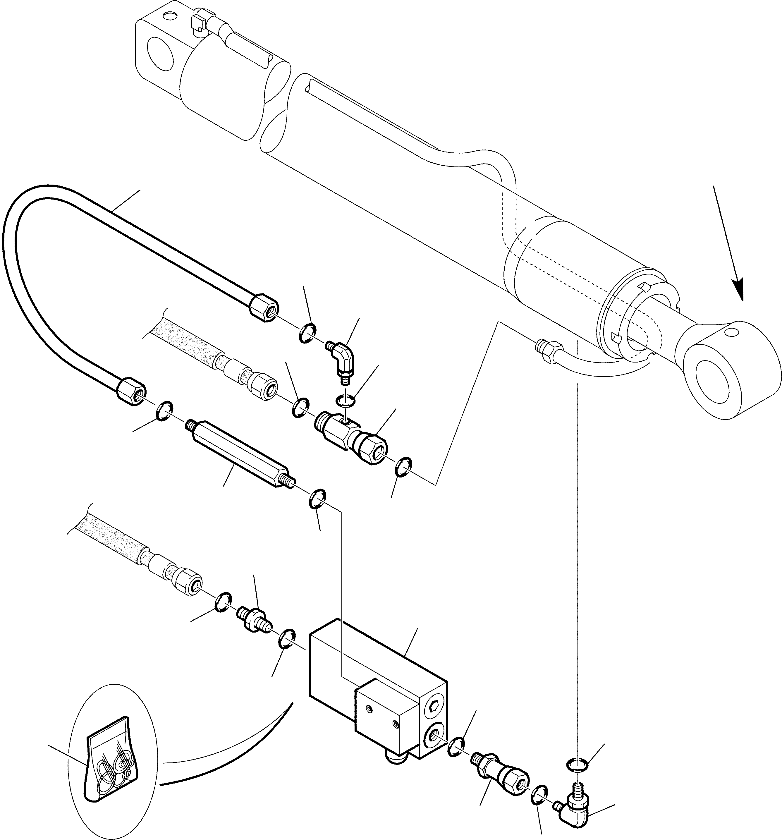 Part 87. HYDRAULIC PIPING (BOOM CYLINDER LINE) (SAFETY VALVE) (OPTIONALS) [6515]