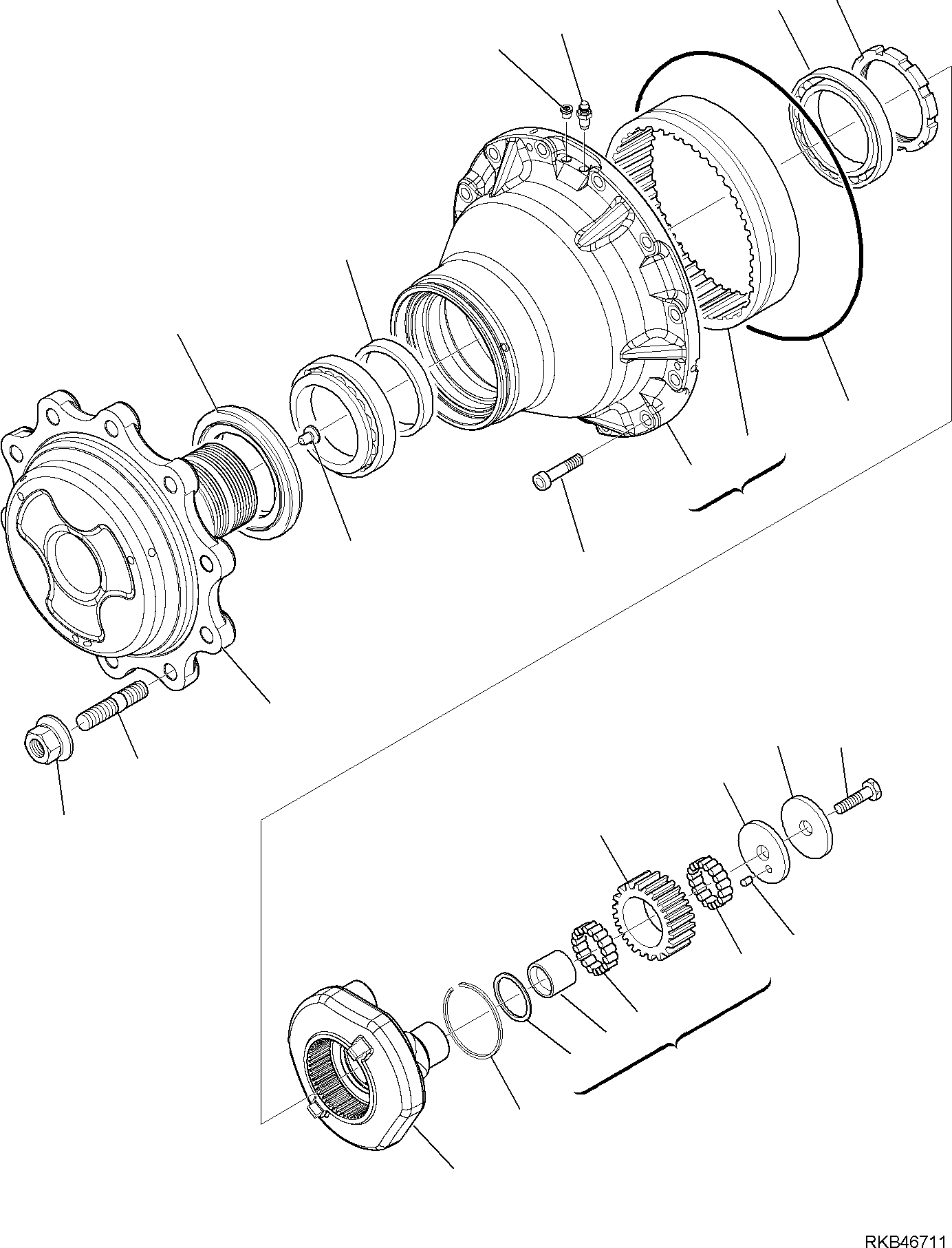 WB93R5 RKB46711 EAR AXLE (6/8)