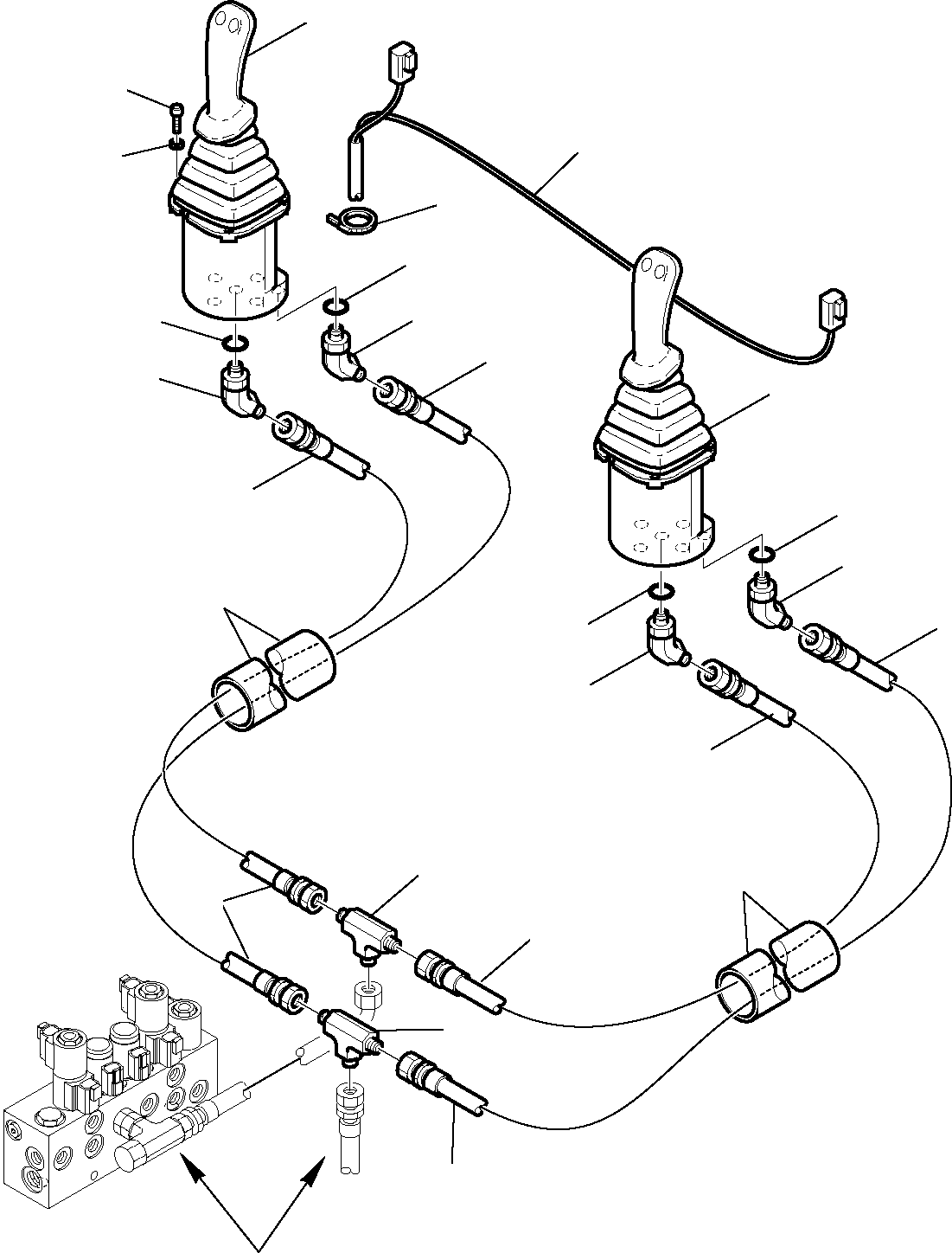 Part 6452. HYDRAULIC PIPING (SERVOCONTROL DELIVERY AND RETURN LINE) (BACKHOE LINE) (WITH SIDE DIGGING BOOM) [6452]