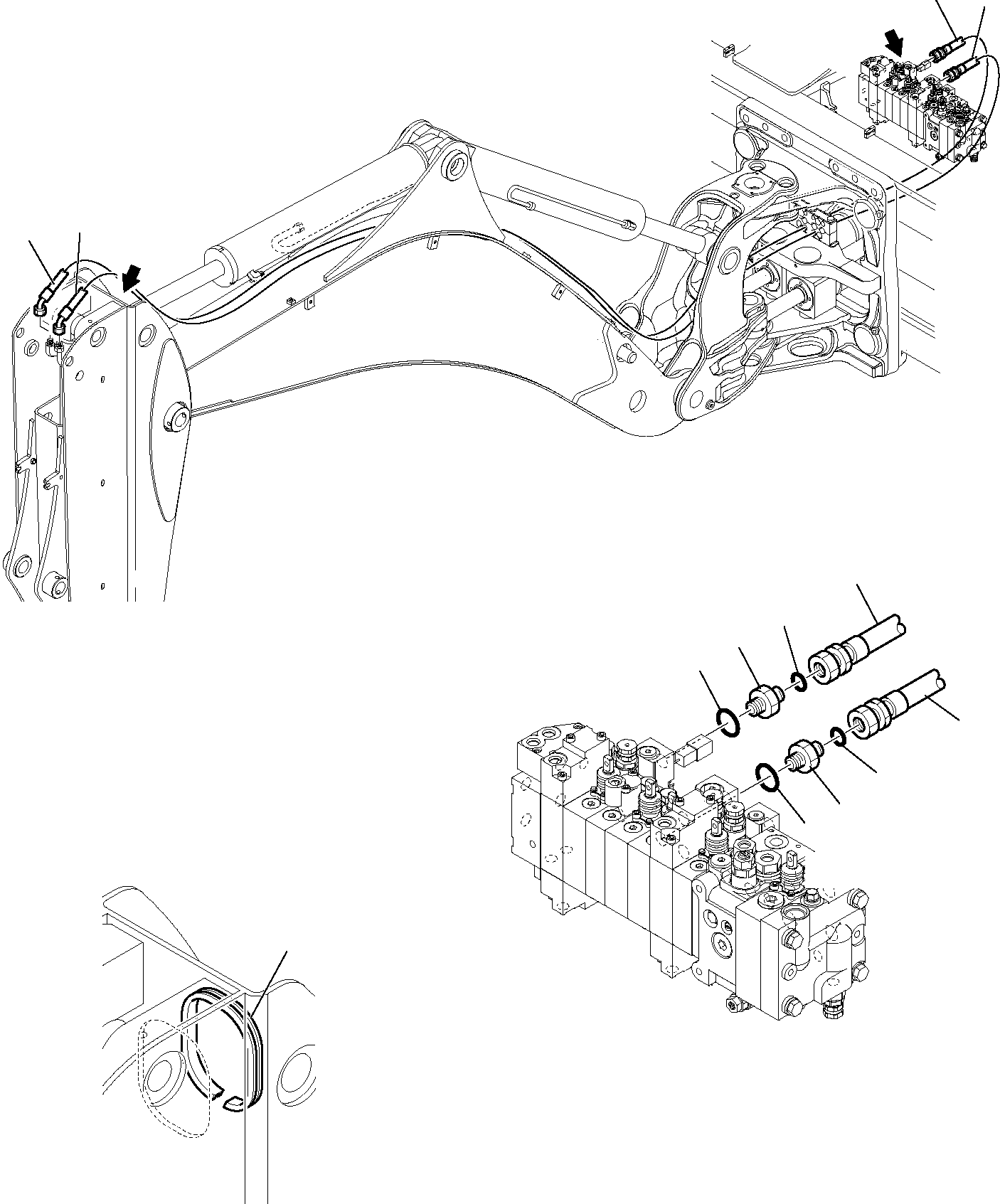 Part 6767. HYDRAULIC PIPING (SERVOCONTROL LINE) (TELESCOPIC ARM LINE) (WITH SIDE DIGGING BOOM) [6767]