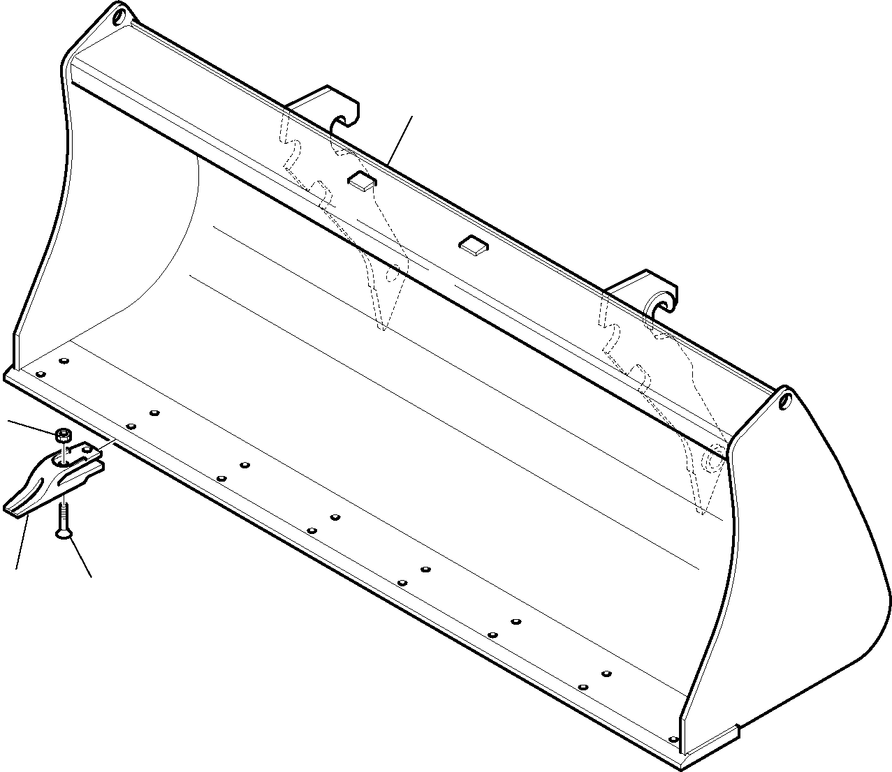 Part 7032. BUCKET (FOR QUICK COUPLING) (L=2320) [7032]