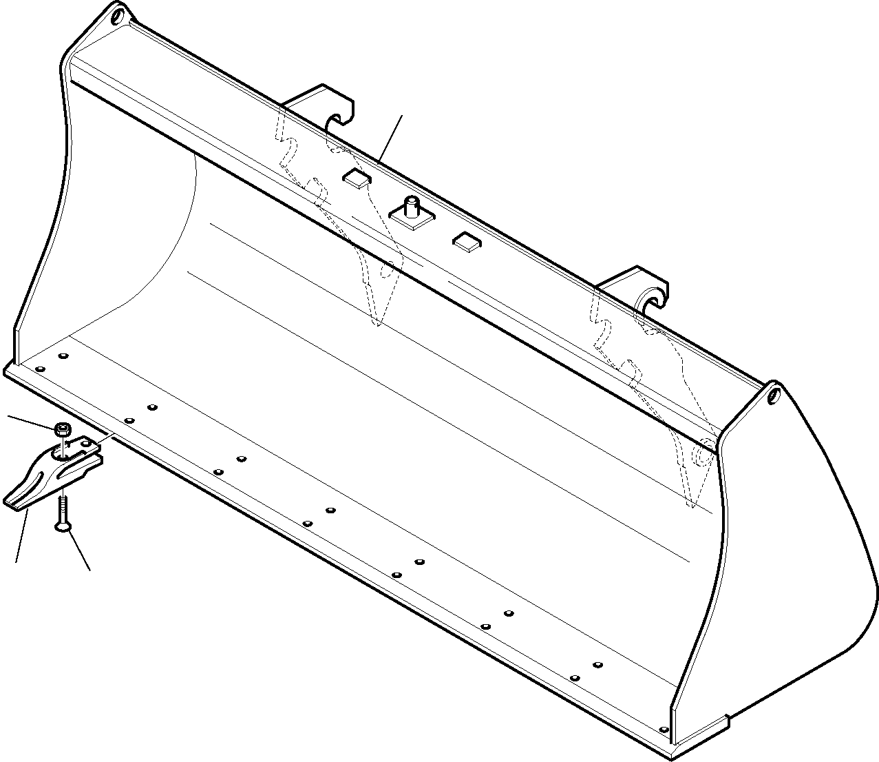 Part 7037. BUCKET (FOR QUICK COUPLING) (TUV) (L=2320) [7037]