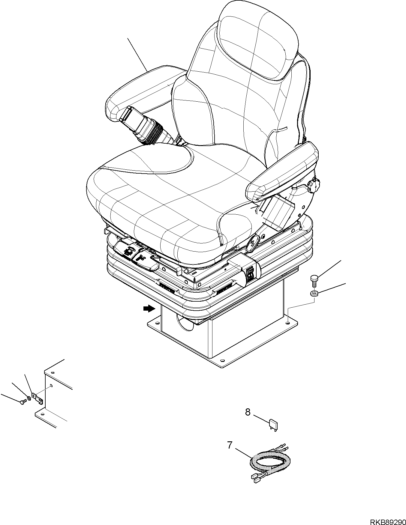 Part 45. OPERATOR'S SEAT (SEARS SEATING) (WITH AIR SUSPENSION) (1/2) [5735]