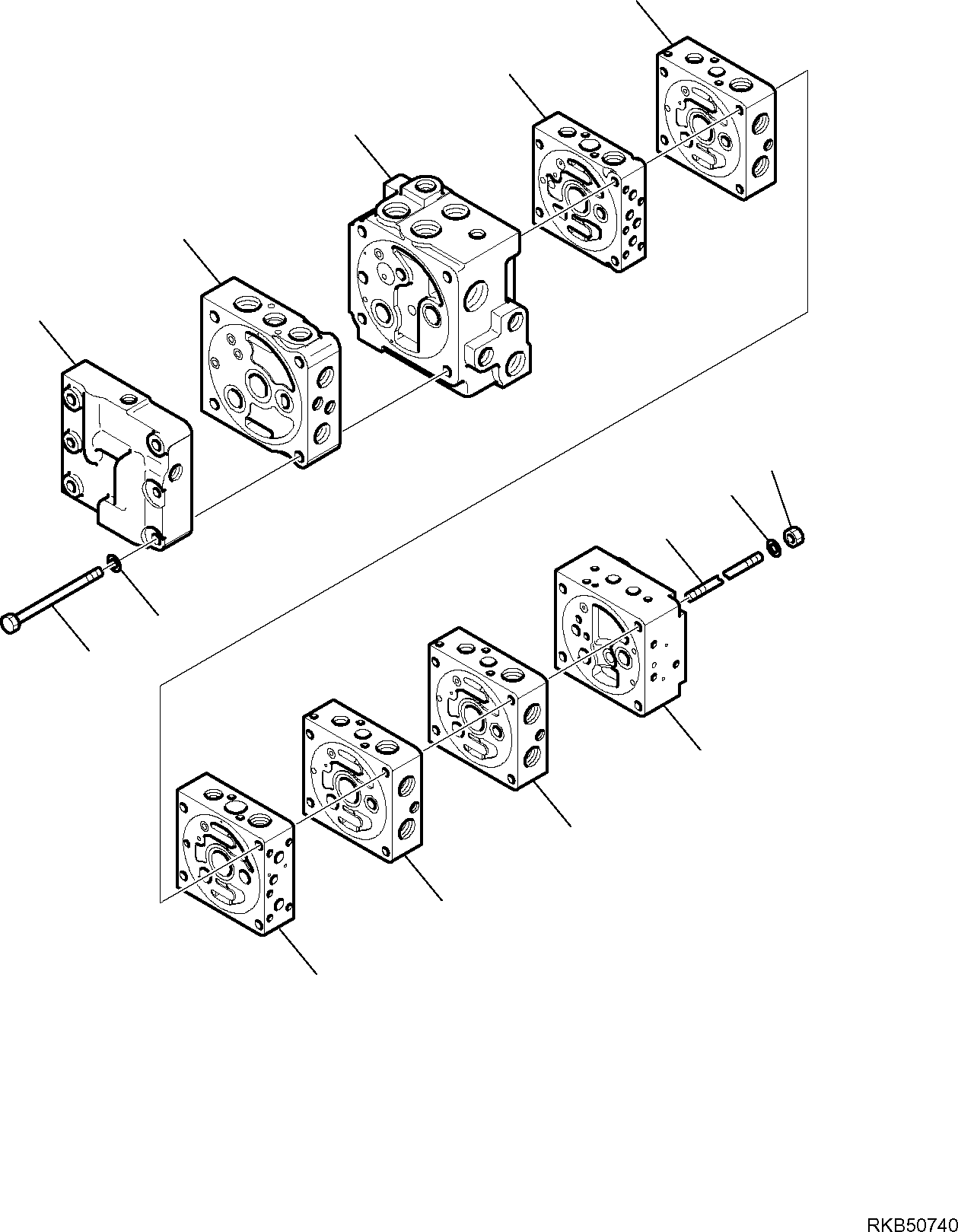 Part 22. 8-SPOOL CONTROL VALVE MECHANICAL CONTROLS (1/16) [6140]