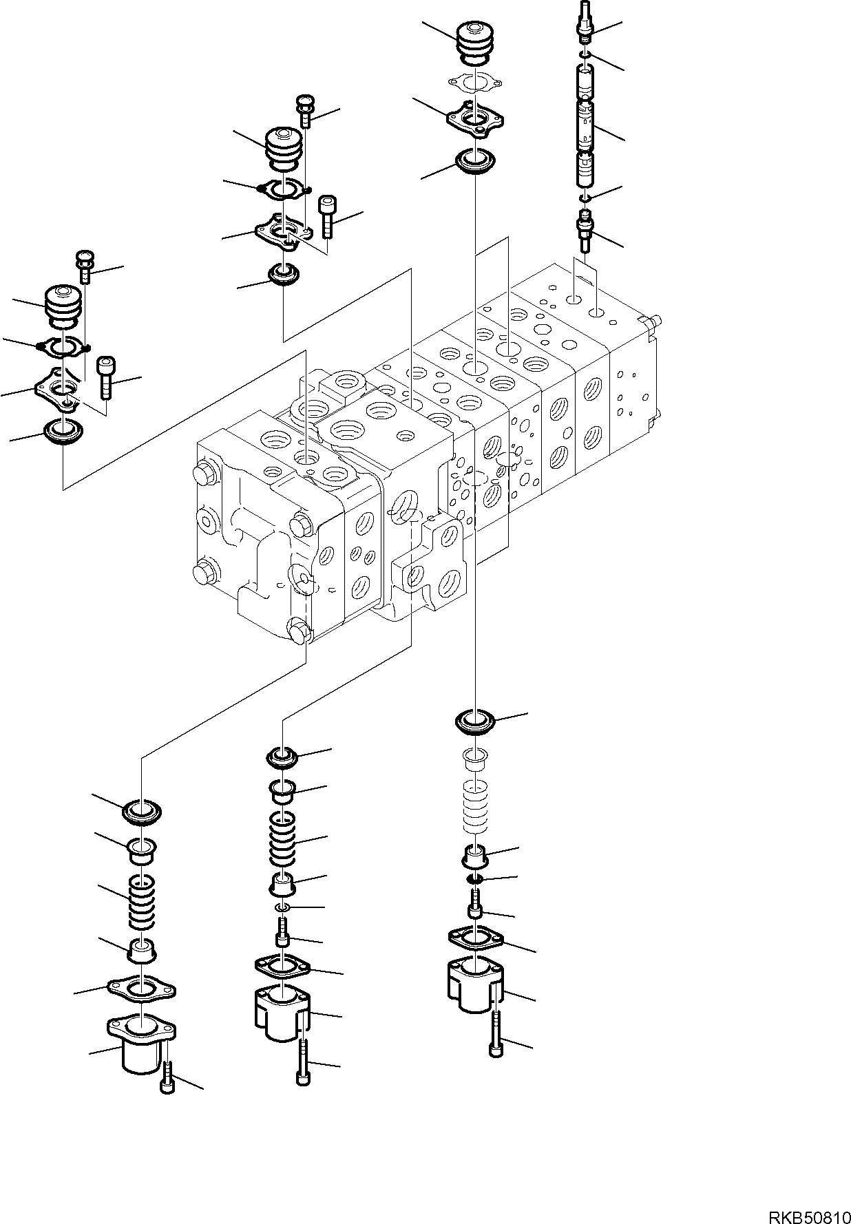 Part 28. 8-SPOOL CONTROL VALVE MECHANICAL CONTROLS (7/16) [6152]