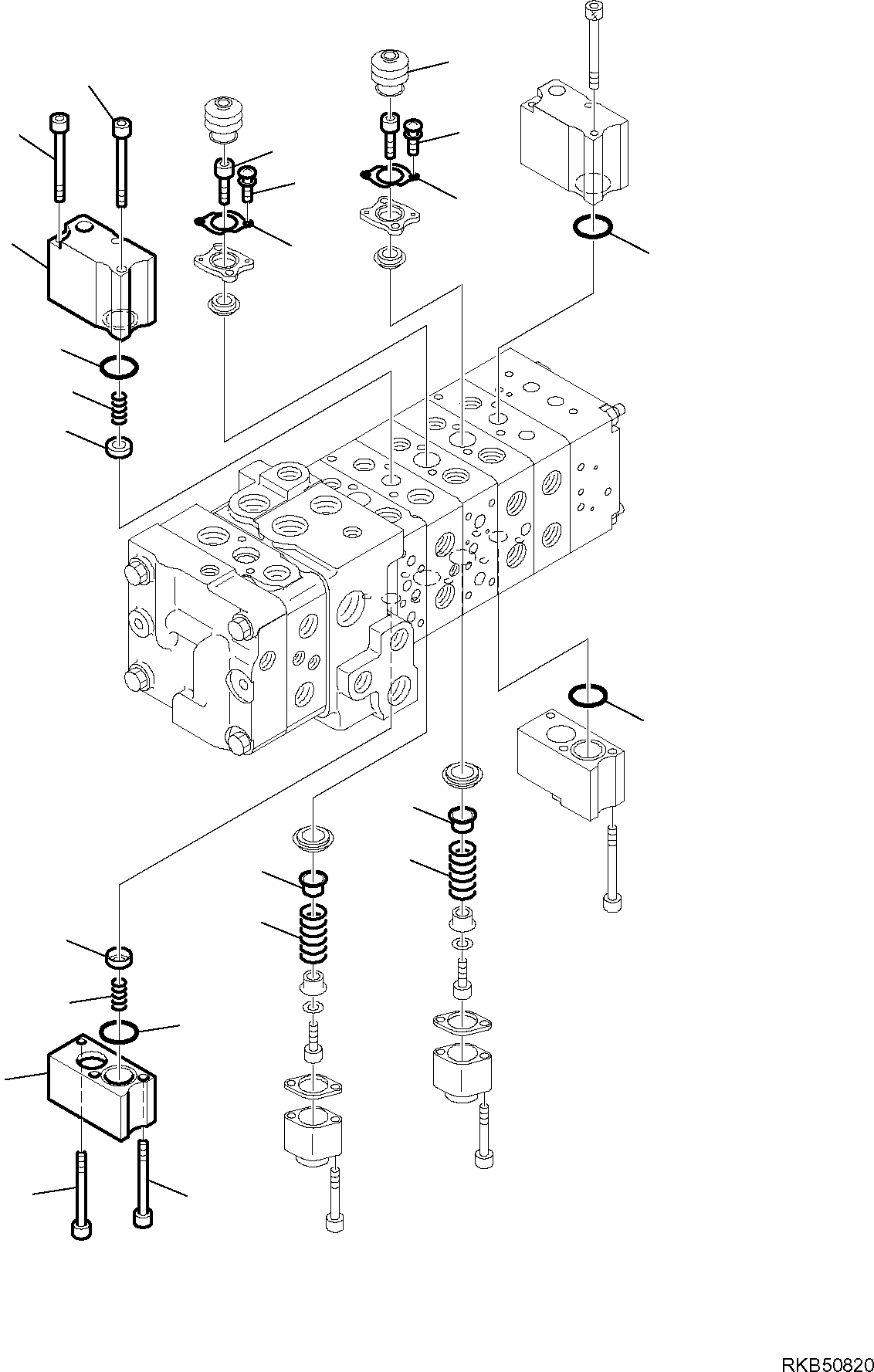 Part 29. 8-SPOOL CONTROL VALVE MECHANICAL CONTROLS (8/16) [6154]