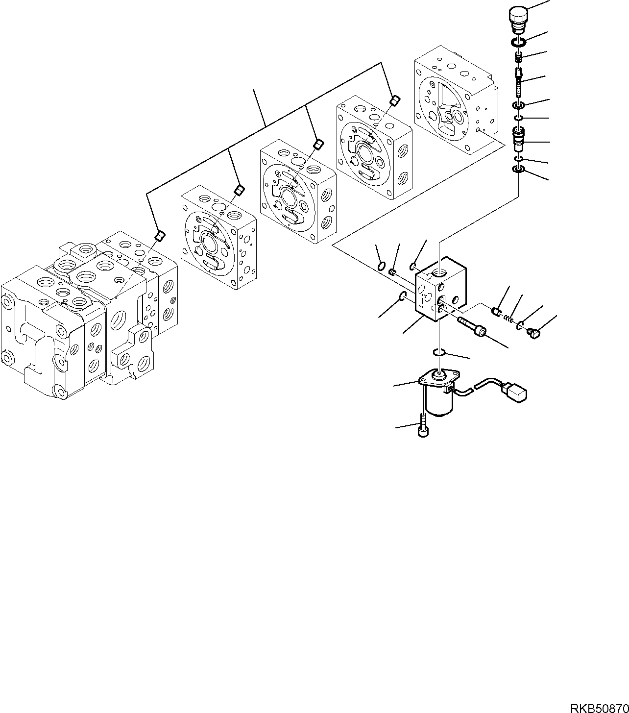 Part 34. 8-SPOOL CONTROL VALVE MECHANICAL CONTROLS (13/16) [6164]