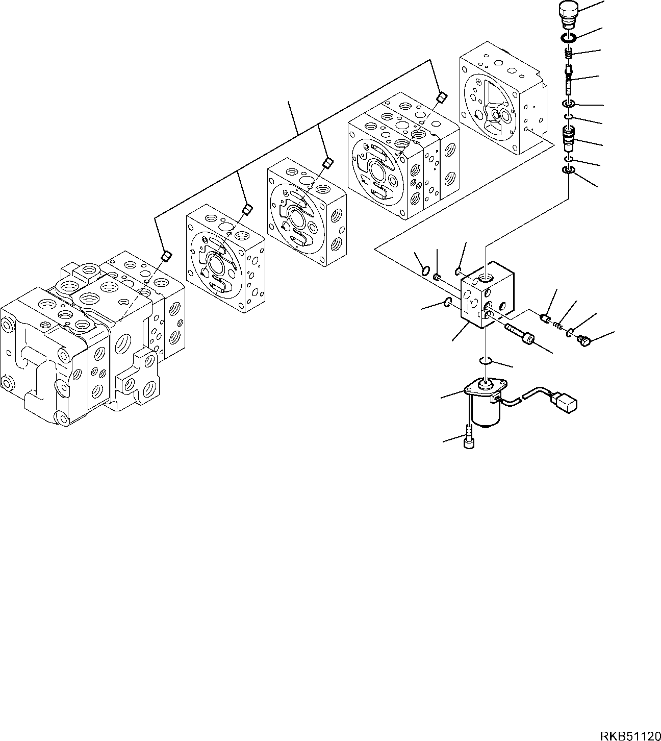 Part 50. 10-SPOOL CONTROL VALVE MECHANICAL CONTROLS (13/16) [6244]