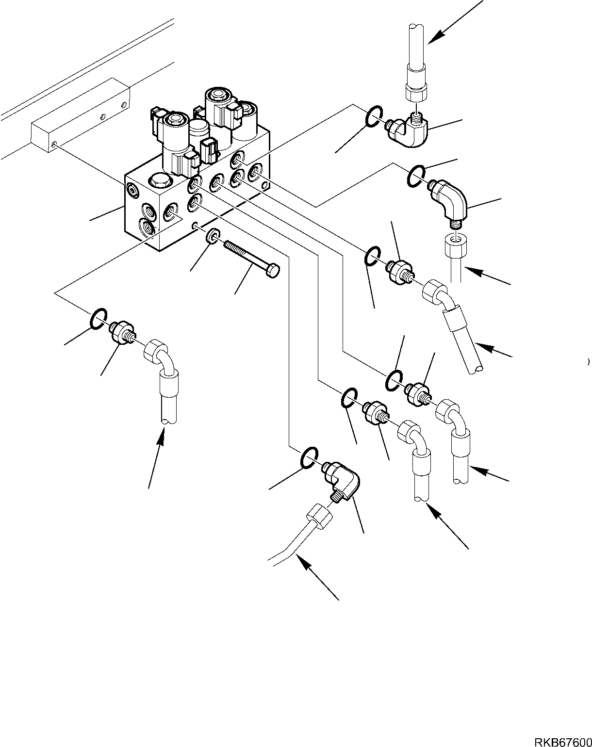 Part 81. SERVOCONTROL FEED UNIT (MECHANICAL CONTROL WITH BUCKET 4 IN 1) (CONNECTING PARTS) [6340]