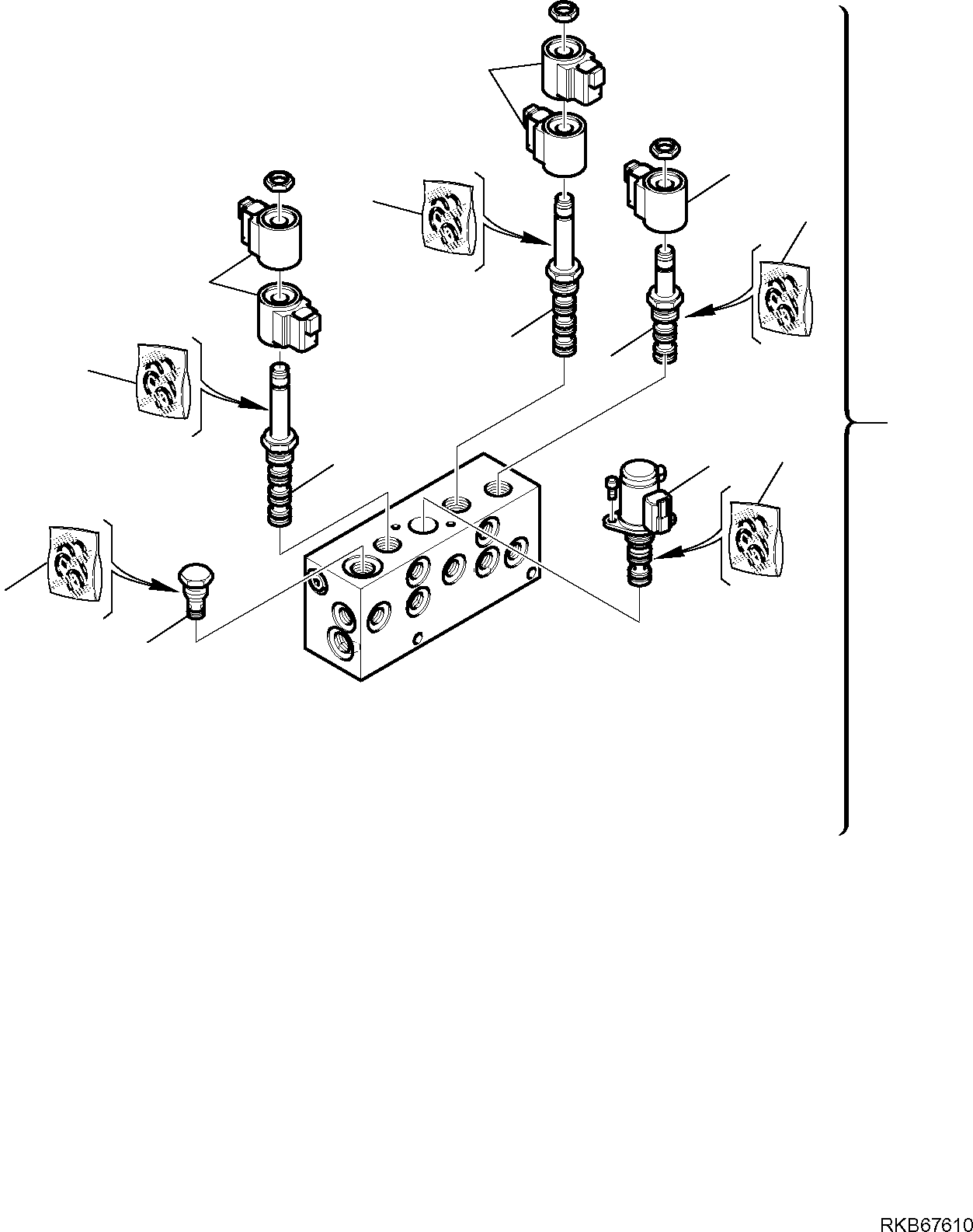 Part 82. SERVOCONTROL FEED UNIT (MECHANICAL CONTROL WITH BUCKET 4 IN 1) [6345]