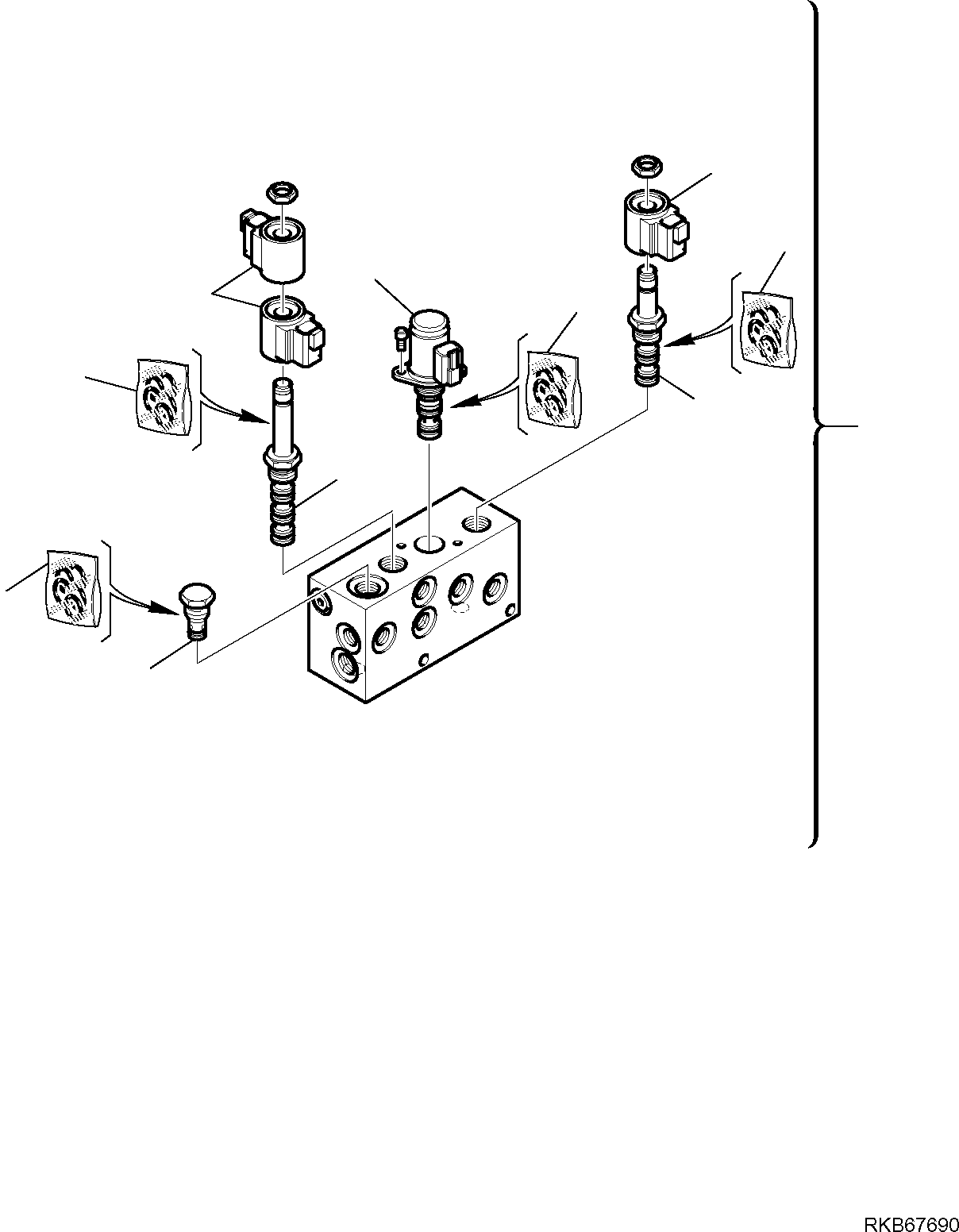 Part 84. SERVOCONTROL FEED UNIT (MECHANICAL CONTROL WITHOUT BUCKET 4 IN 1) [6355]