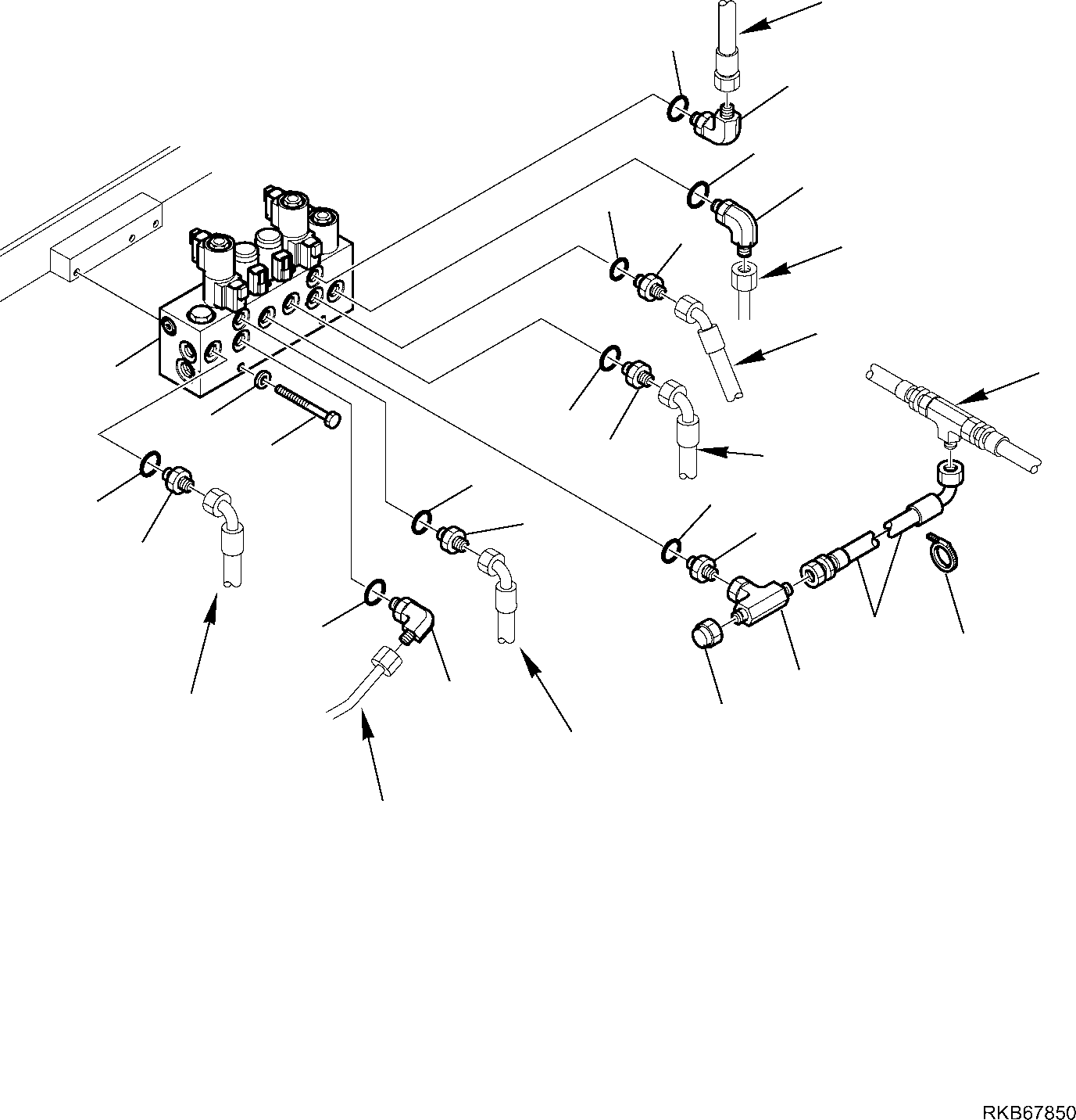 Part 85. SERVOCONTROL FEED UNIT (WITH BUCKET 4 IN 1) (WITH BACKHOE PPC) (CONNECTING PARTS) [6360]