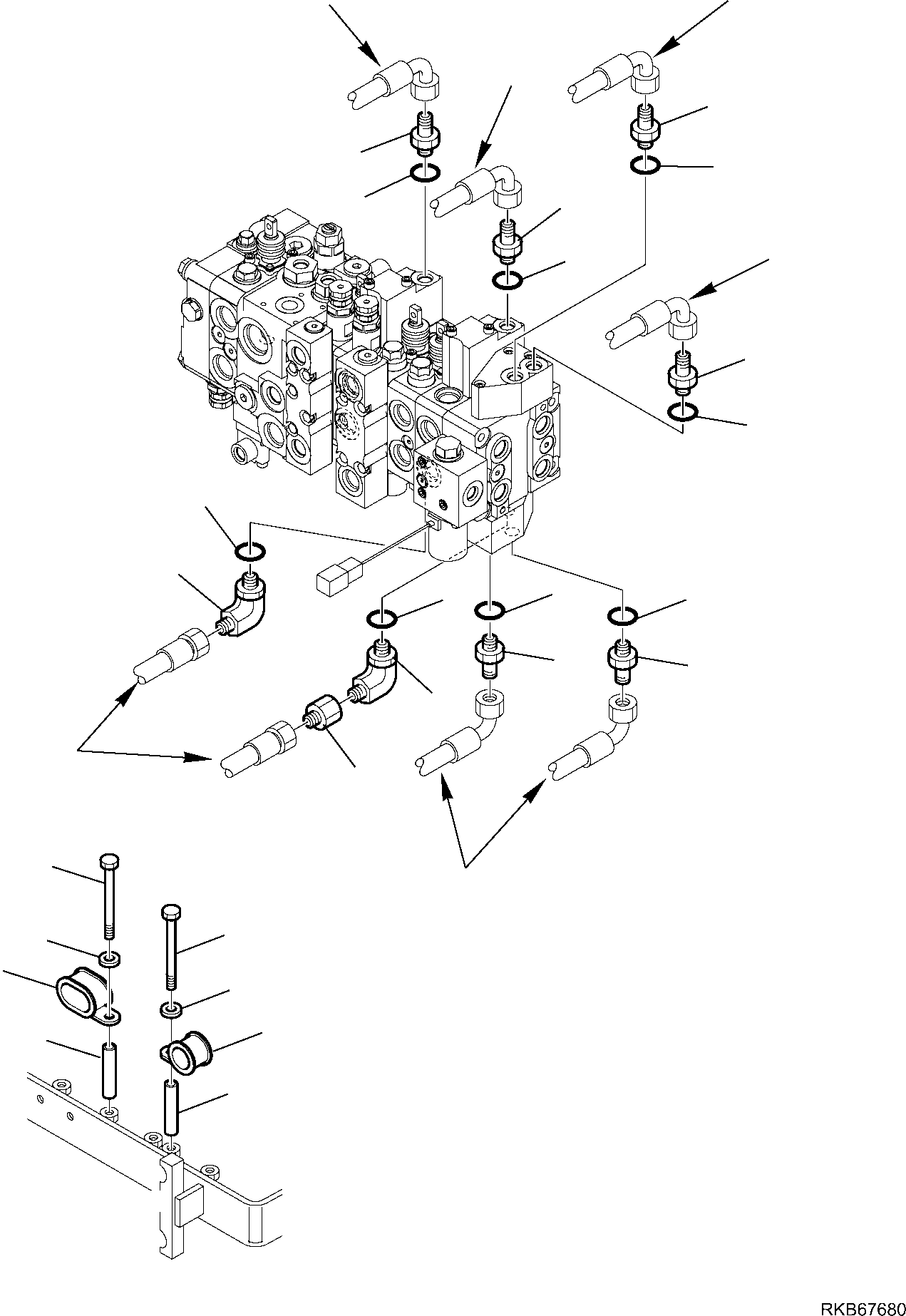 Part 88. 8-SPOOL CONTROL VALVE (MECHANICAL CONTROL) (CONNECTING PARTS) (1/3) [6380]