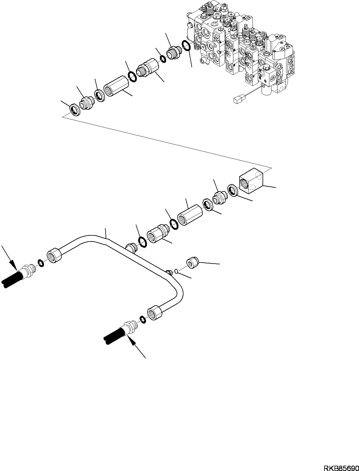 Part 102. HYDRAULIC PIPING (RETURN LINE) (1/5) [6415]