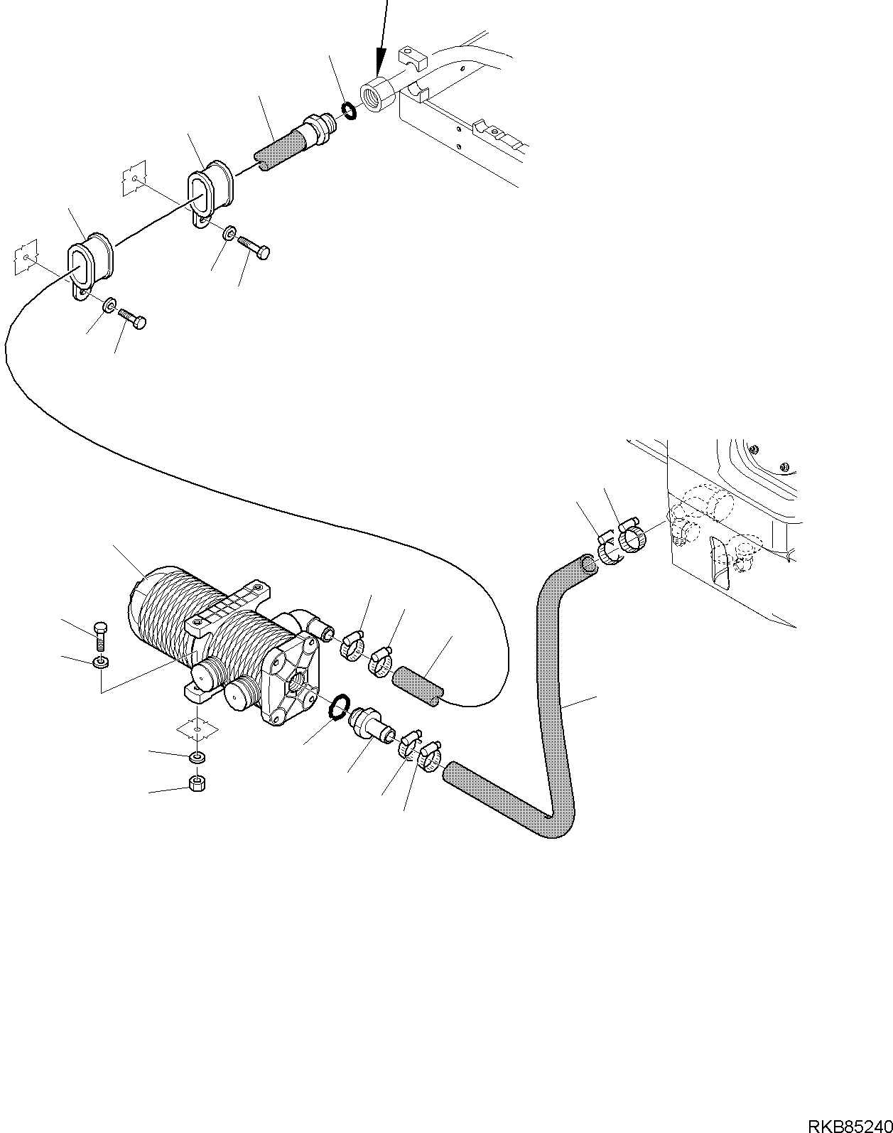 Part 104. HYDRAULIC PIPING (RETURN LINE) (2/5) [6418]