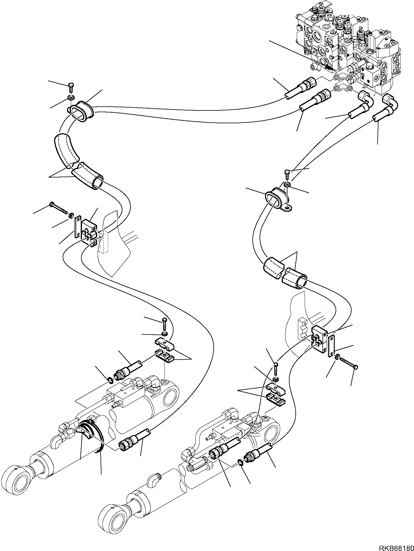 Part 135. HYDRAULIC PIPING (SHOVEL LIFTING CYLINDER) (SAFETY VALVE) (1/2) [6605]