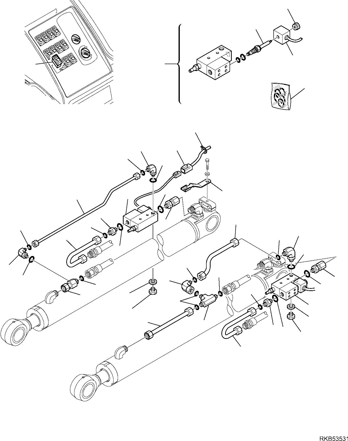 Part 136. HYDRAULIC PIPING (SHOVEL LIFTING CYLINDER) (SAFETY VALVE) (2/2) [6607]