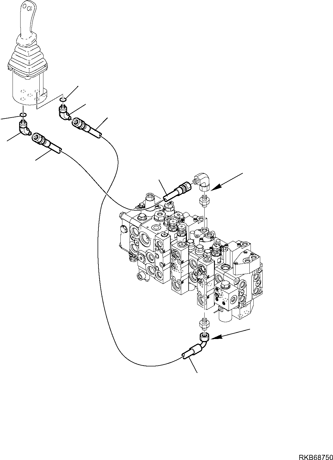 Part 154. HYDRAULIC PIPING (SERVOCONTROL LINE) (BOOM CYLINDER LINE) [6725]