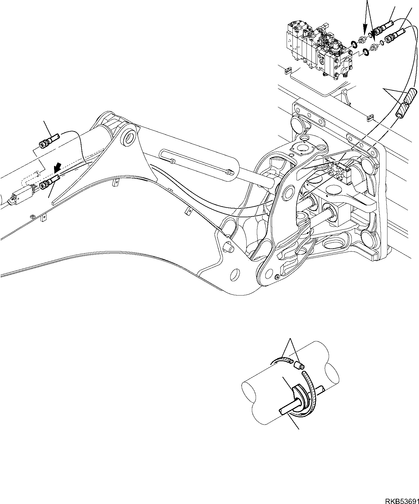 Part 161. HYDRAULIC PIPING (ARM LINE) (SAFETY VALVE) (1/2) [6737]