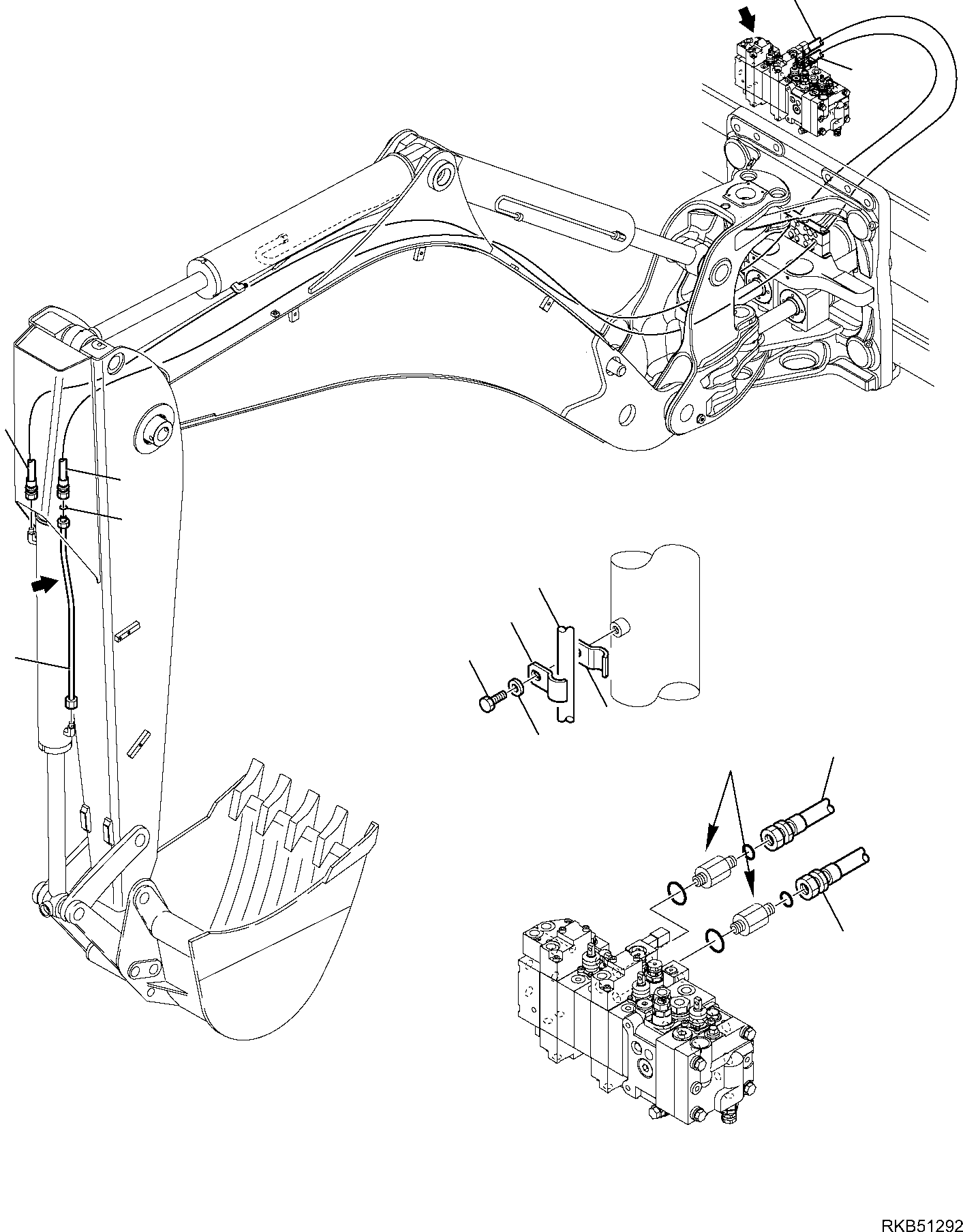 Part 166. HYDRAULIC PIPING (BUCKET LINE) [6742]