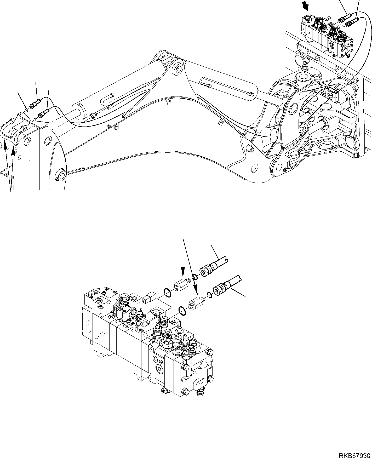 Part 168. HYDRAULIC PIPING (BUCKET CYLINDER LINE) (WITH TELESCOPIC ARM) (1/2) [6745]