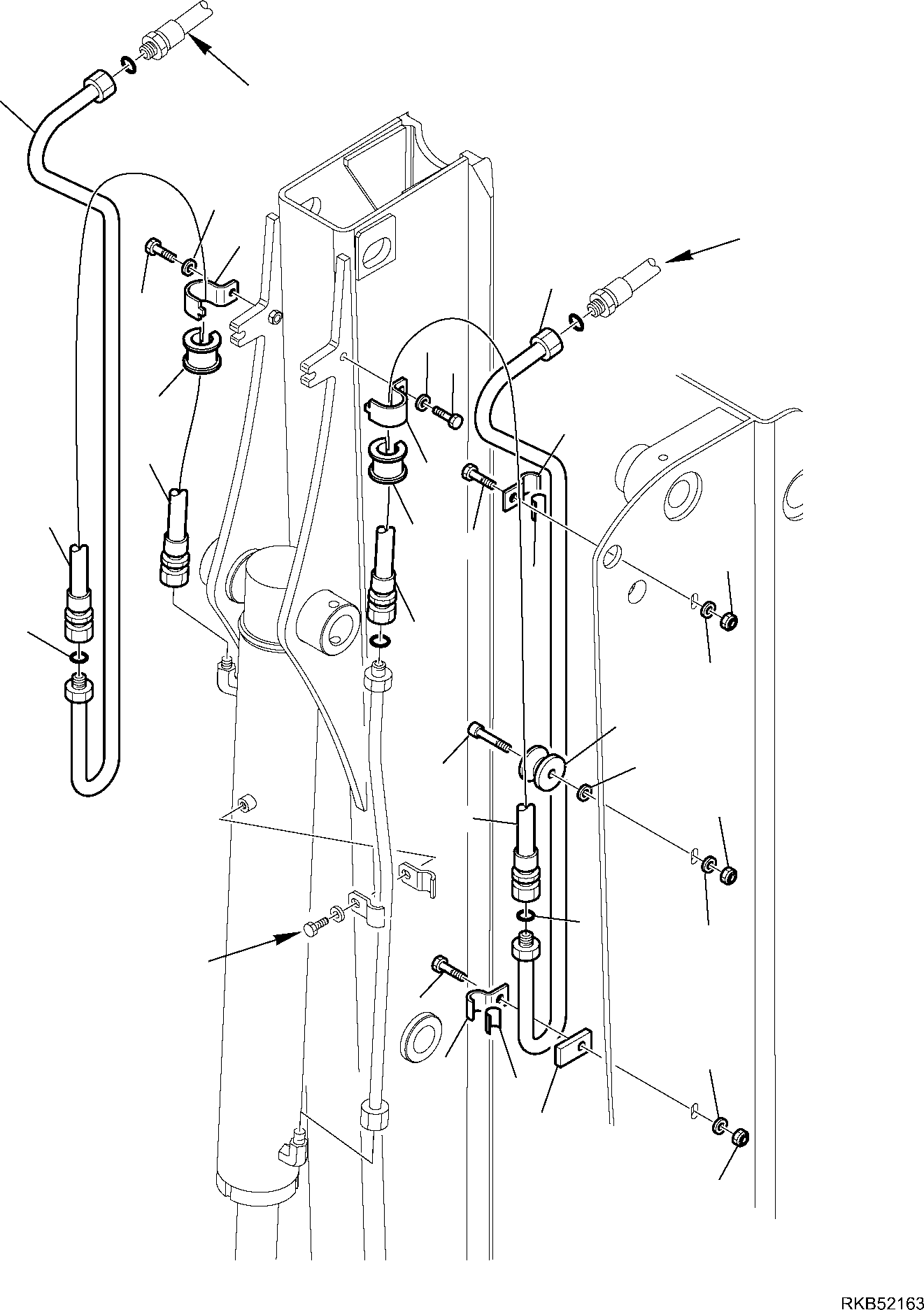 Part 170. HYDRAULIC PIPING (BUCKET CYLINDER LINE) (WITH TELESCOPIC ARM) (2/2) [6750]