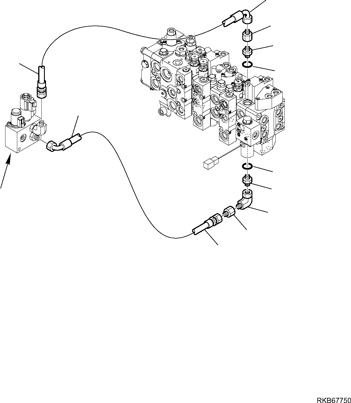 Part 176. HYDRAULIC PIPING (SERVOCONTROL LINE) (TELESCOPIC ARM LINE) (1/2) [6765]