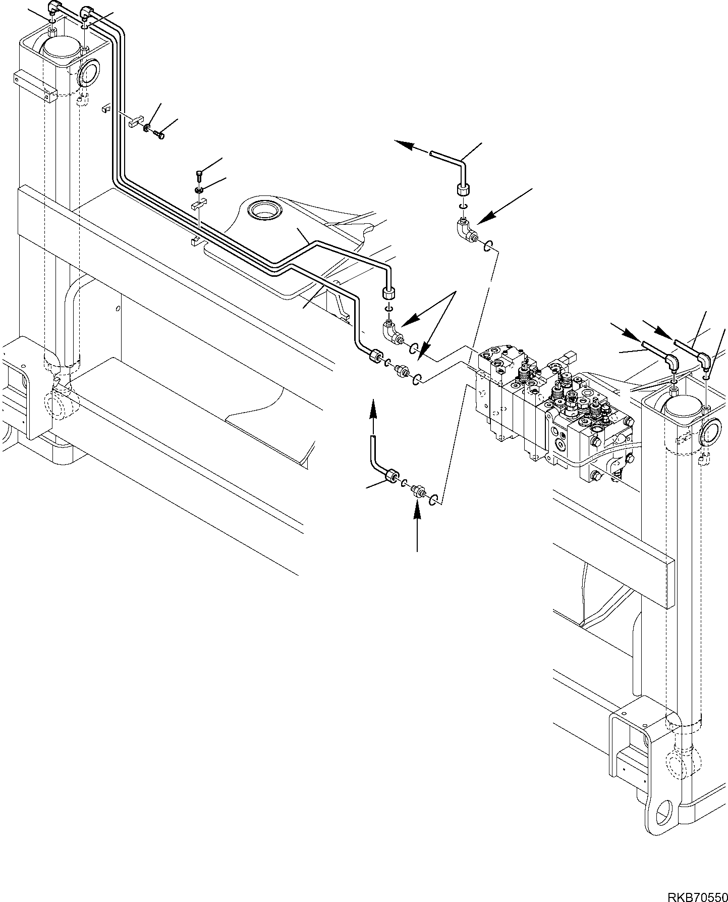 Part 189. HYDRAULIC PIPING (OUTRIGGER LINE) (WITH 8-SPOOL CONTROL VALVE) [6800]