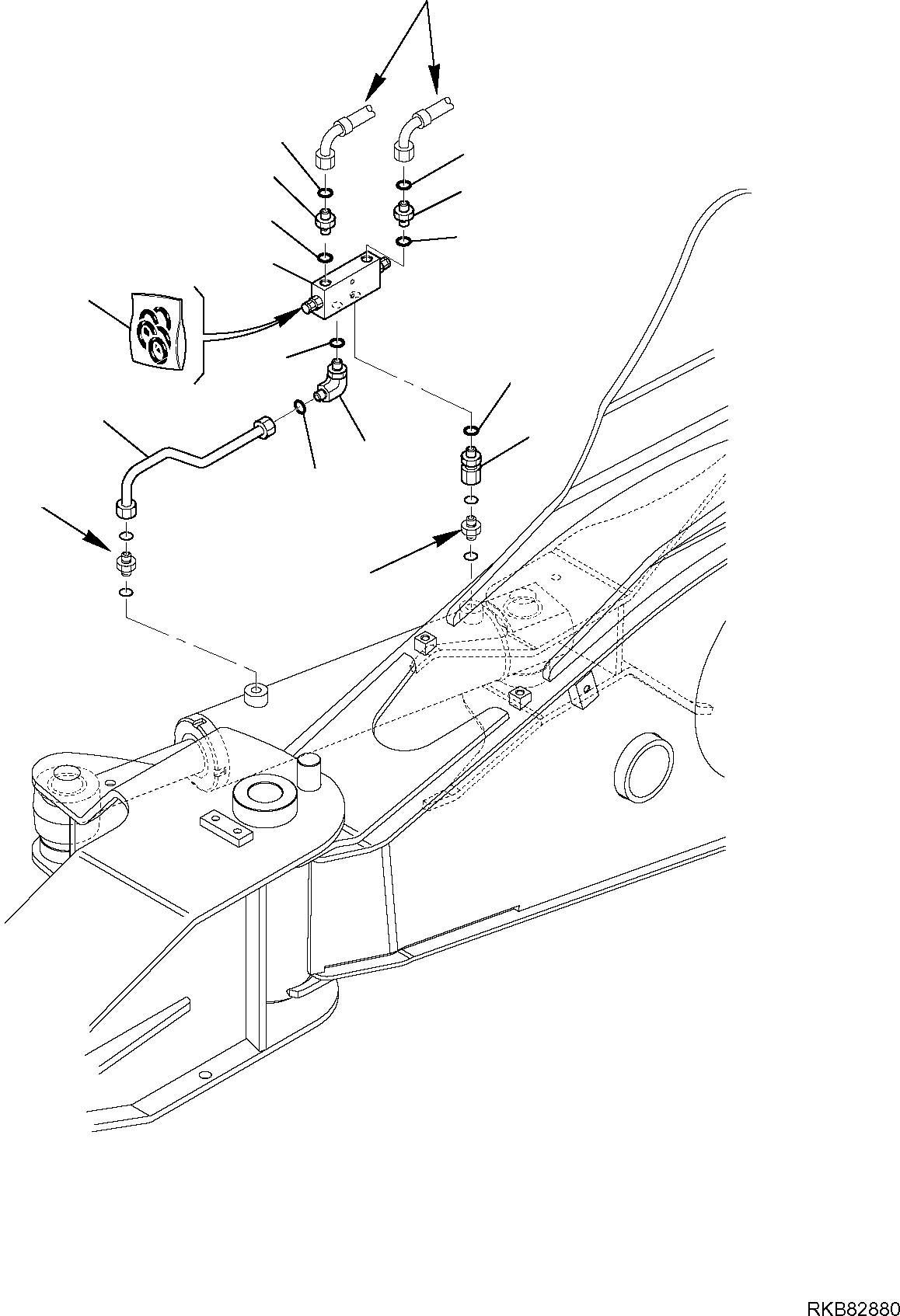 Part 196. HYDRAULIC PIPING (SIDE DIGGING BOOM CYLINDER LINE) (SAFETY VALVE) [6867]