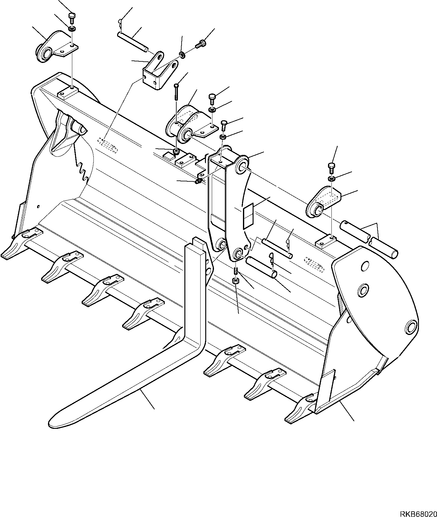 Part 25. BUCKET - 4 IN 1 (WITH FORKS) (FOR QUICK COUPLING) [7117]