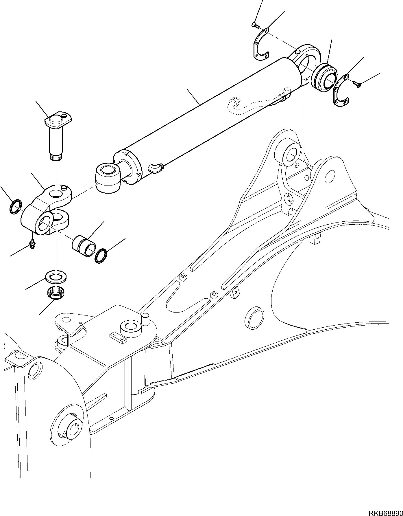 Part 61. ARM CYLINDER (WITH SIDE DIGGIN BOOM) (1/2) [7415]