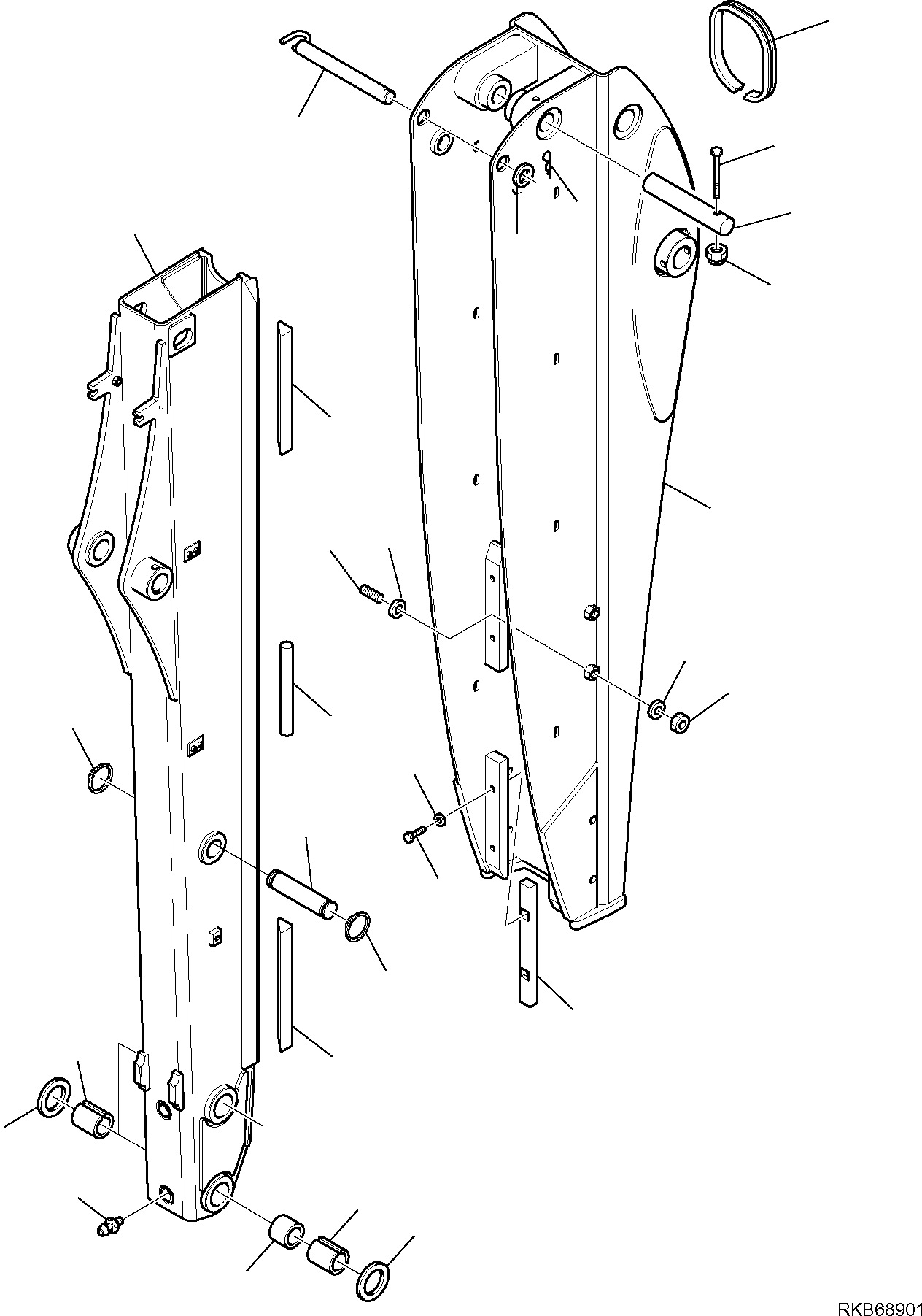 Part 79. TELESCOPIC ARM (WITH CUTTING AND ROTATING BUCKET) (1/2) [7511]