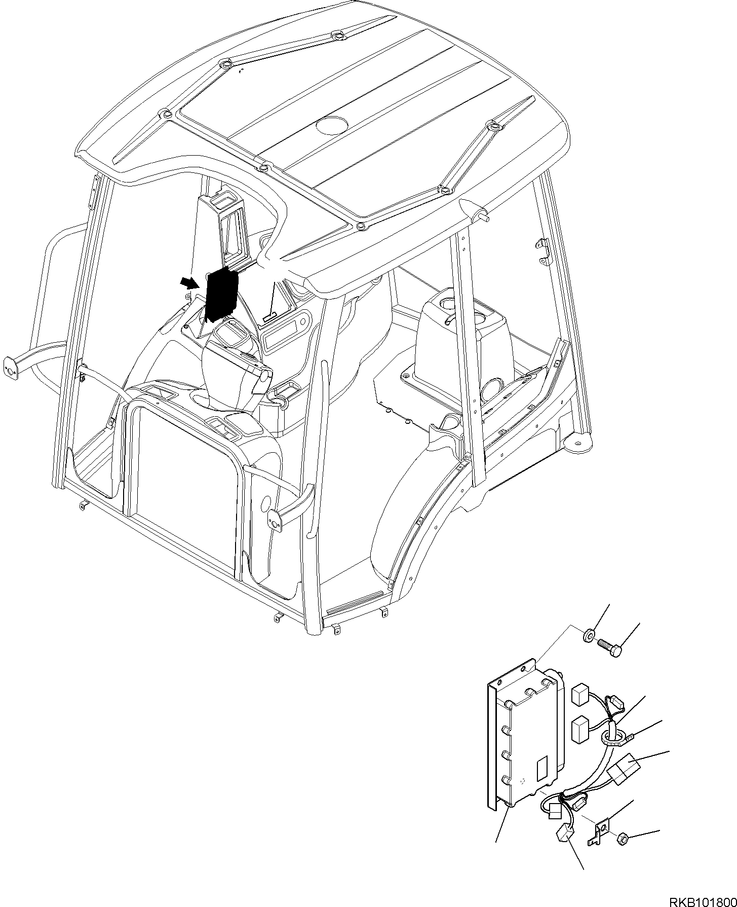 Part 77. ELECTRICAL SYSTEM (KOMTRAX LINE) (3G) (FOR CAB) (GPRS TYPE) (2/2) [1598]