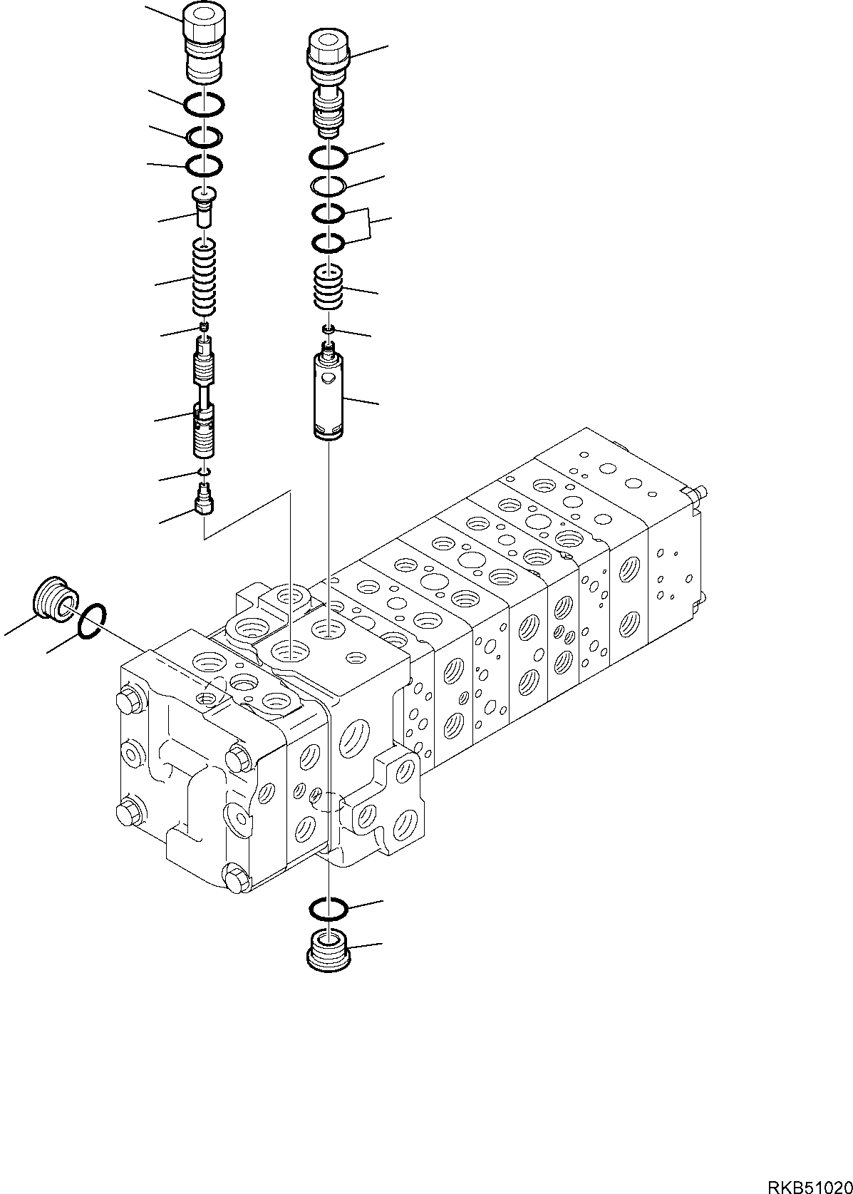 Part 40. 10-SPOOL CONTROL VALVE MECHANICAL CONTROLS (3/17) [6224]