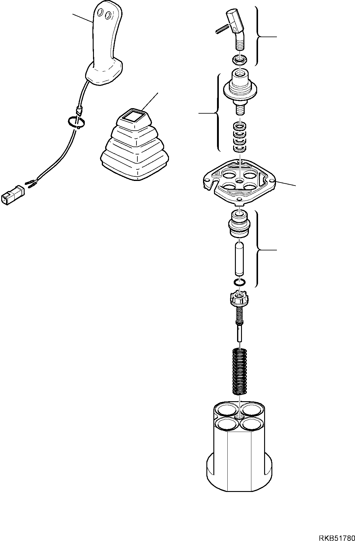 Part 80. BACKHOE PPC VALVE, R.H.(WITH TWO SWITCHES) [6310]