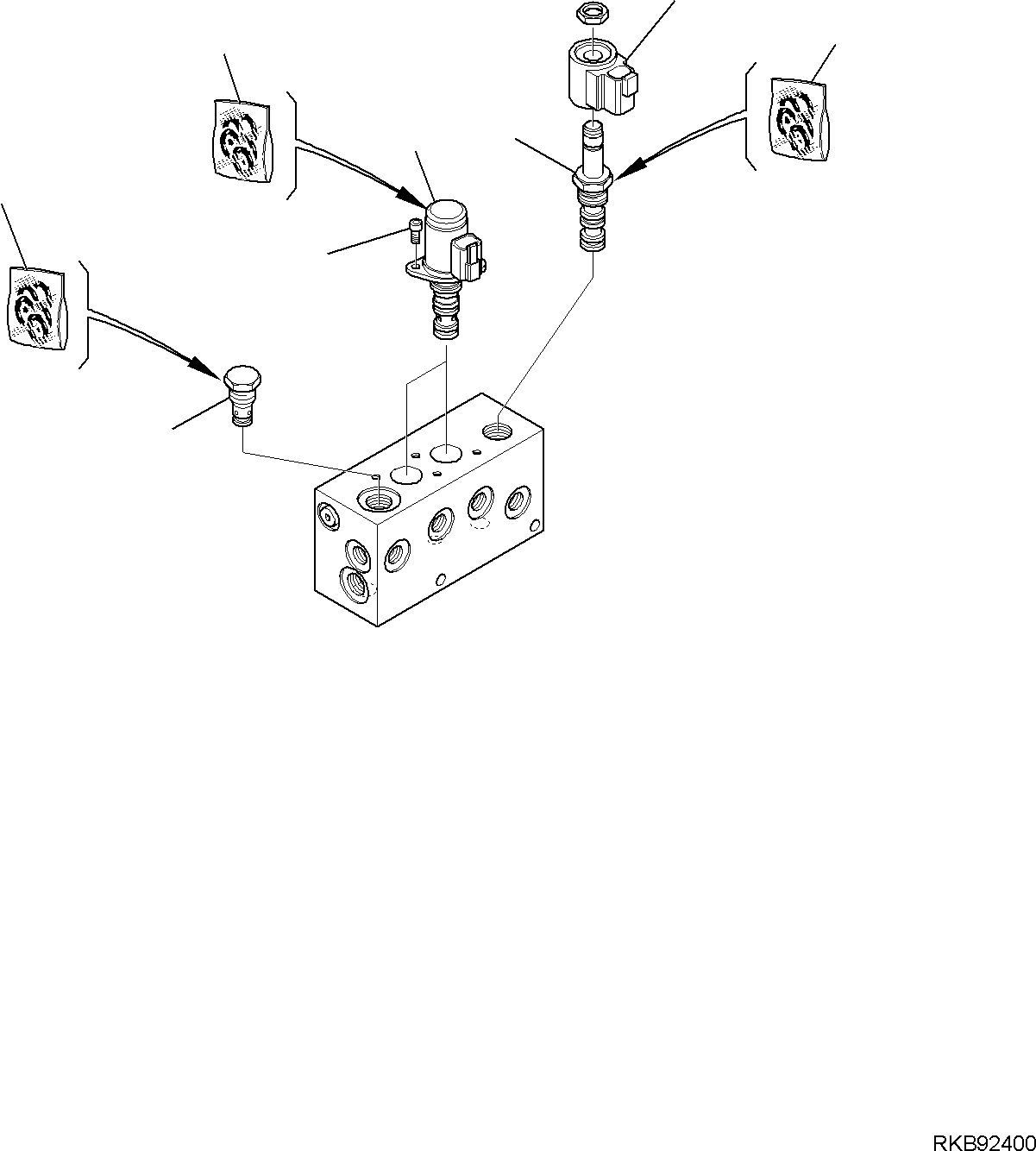 Part 95. SERVOCONTROL FEED UNIT (MECHANICAL CONTROL WITHOUT BUCKET 4 IN 1) [6356]