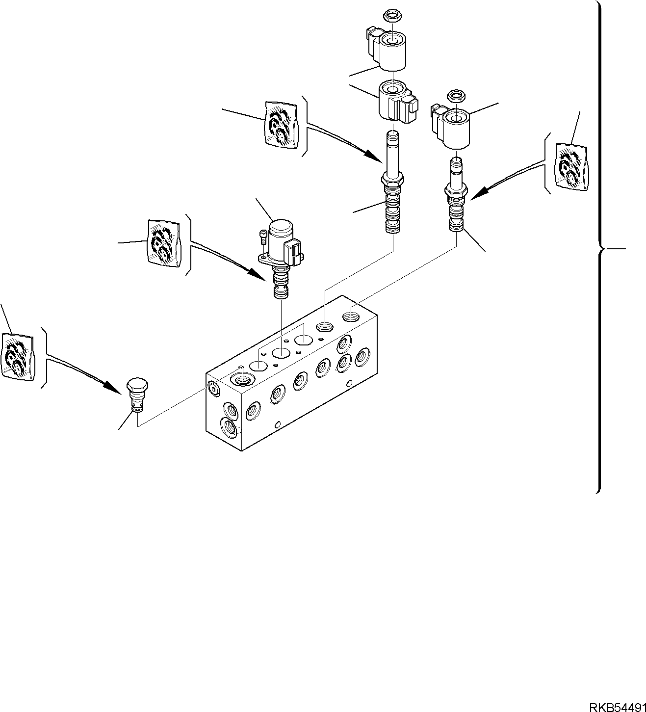 Part 101. SERVOCONTROL FEED UNIT (WITH BUCKET 4 IN 1) (WITH BACKHOE PPC) [6366]